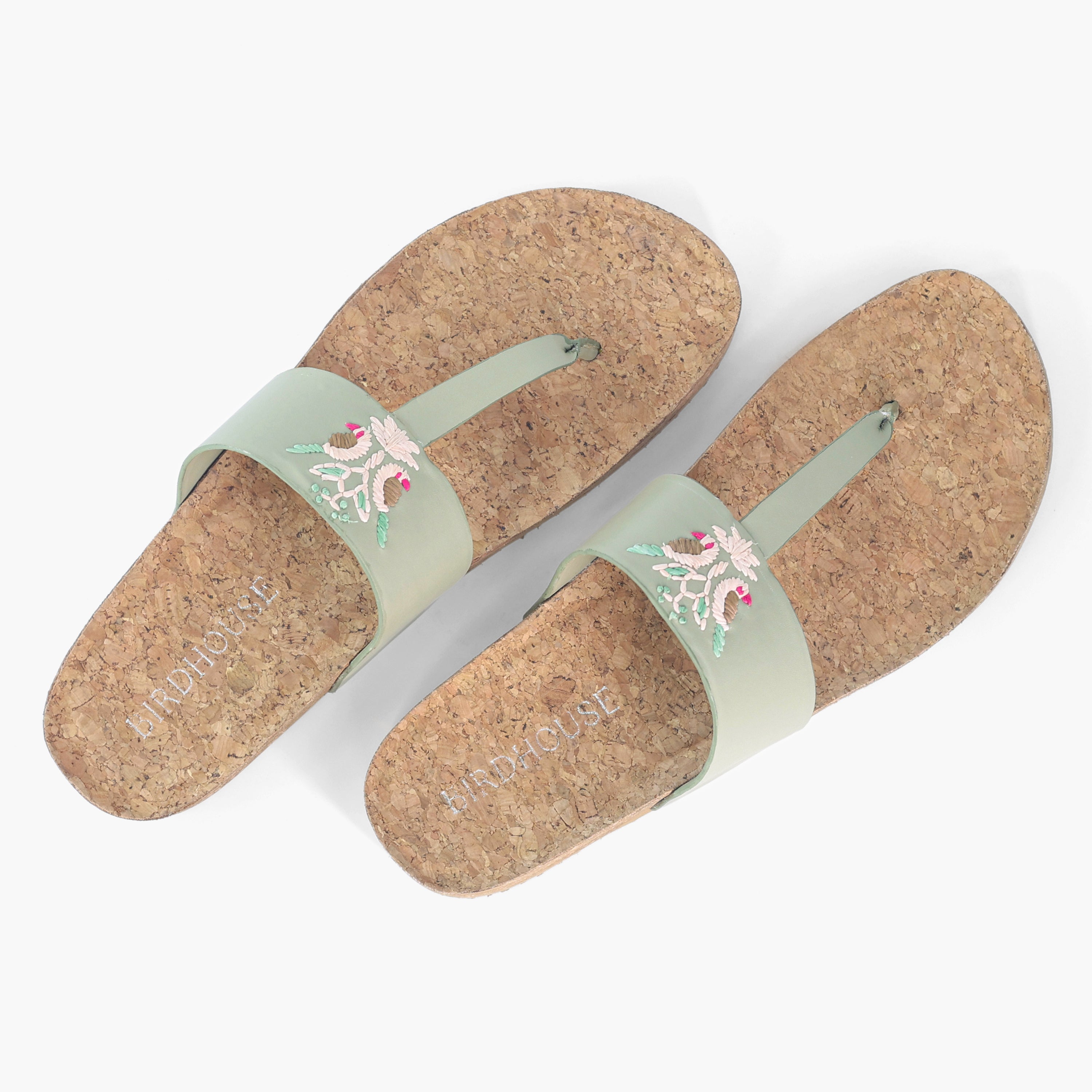 Sage Green Mithu Slides