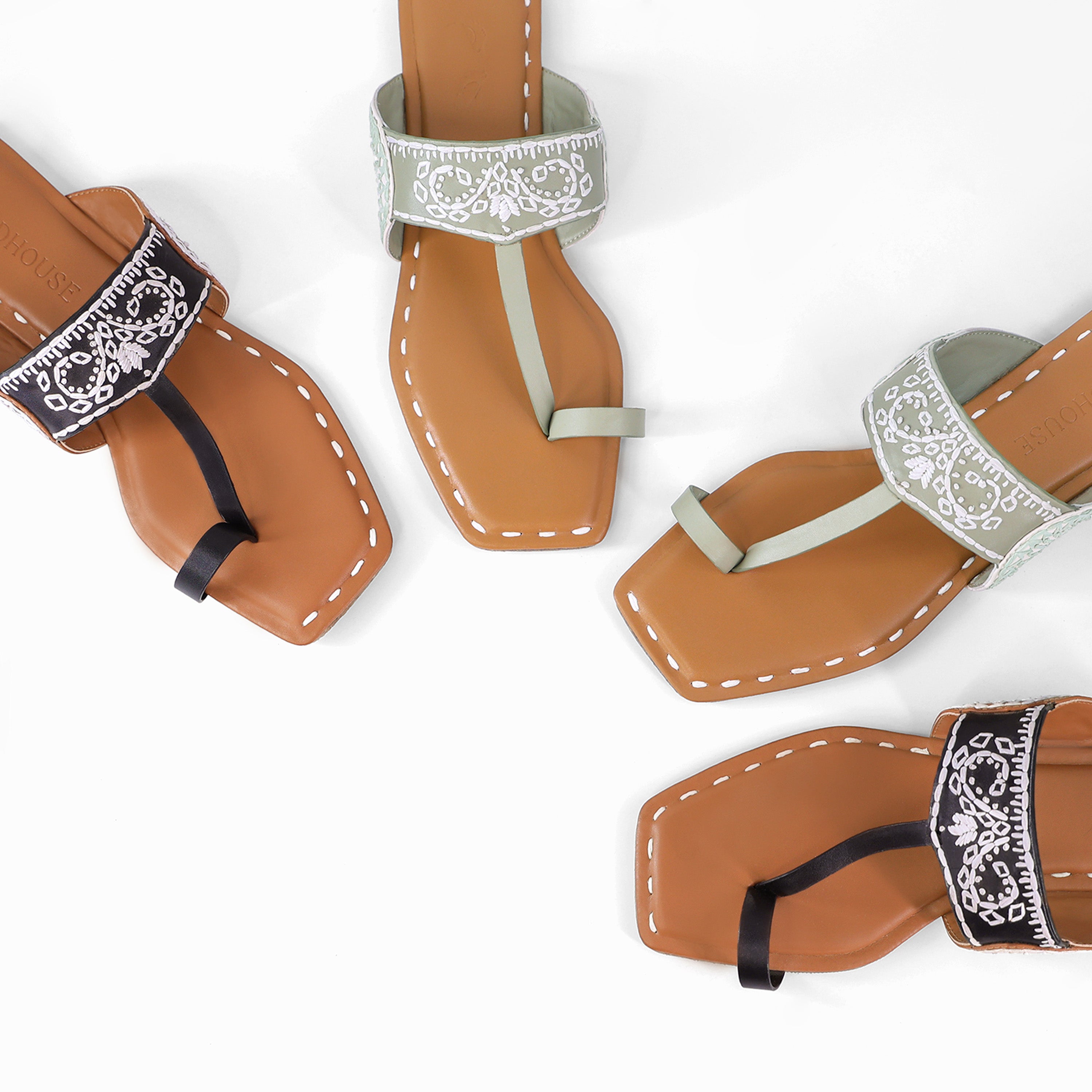 Sage Green Mandana Flats