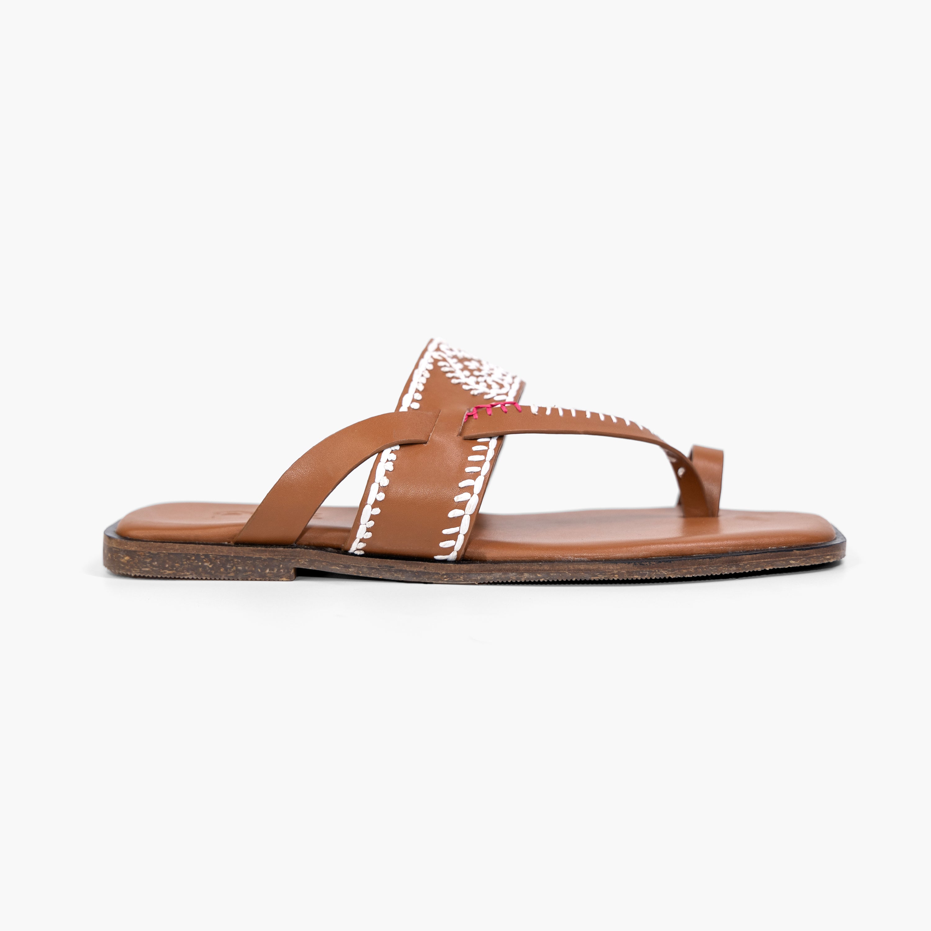 Dark Tan Aangan Flats