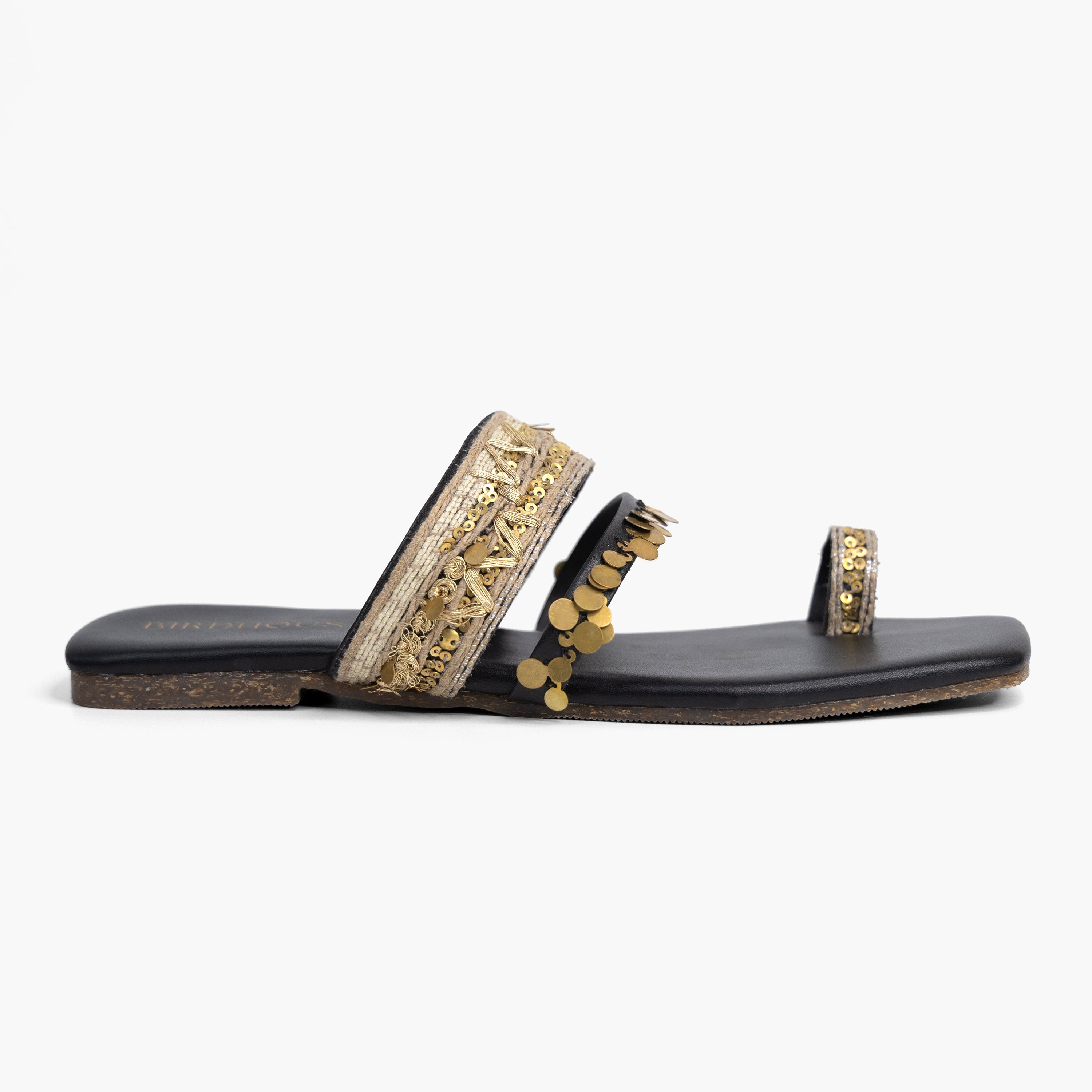 Midnight Black Mayuri Flats