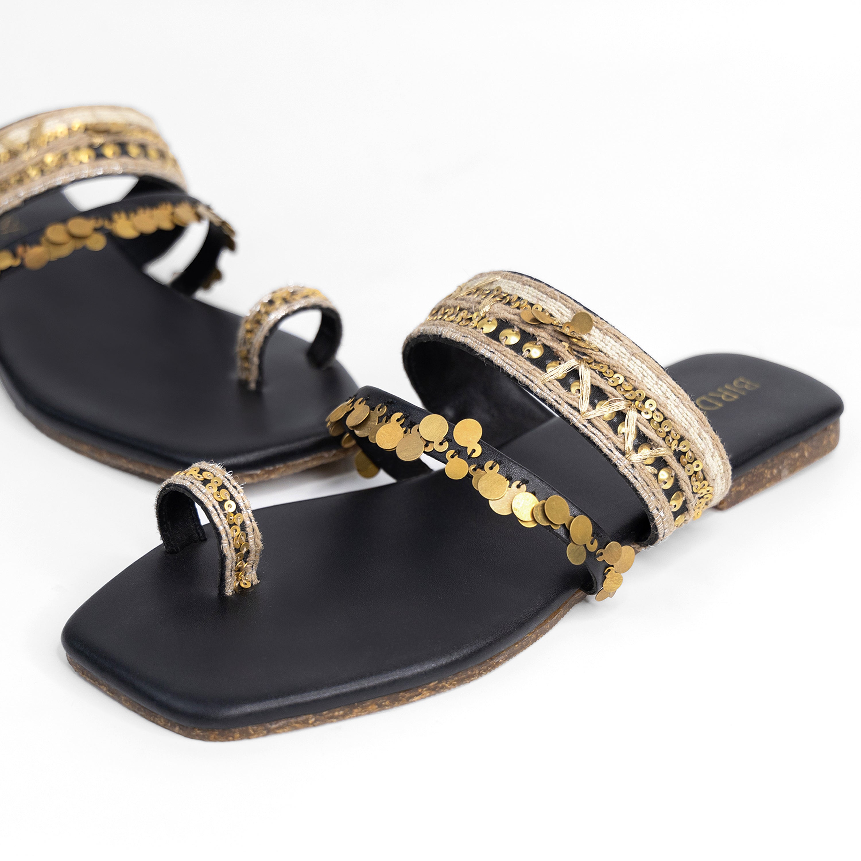 Midnight Black Mayuri Flats