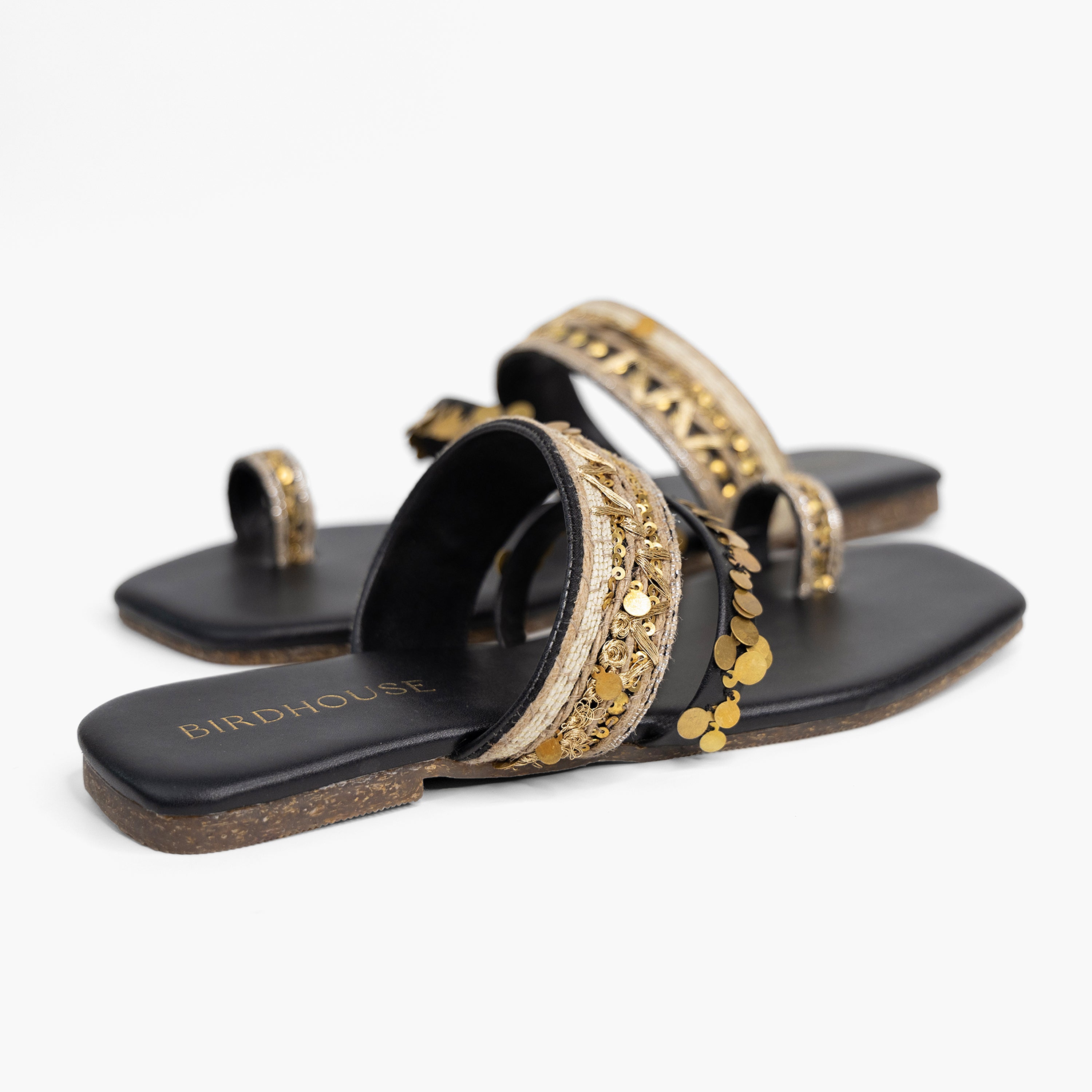 Midnight Black Mayuri Flats