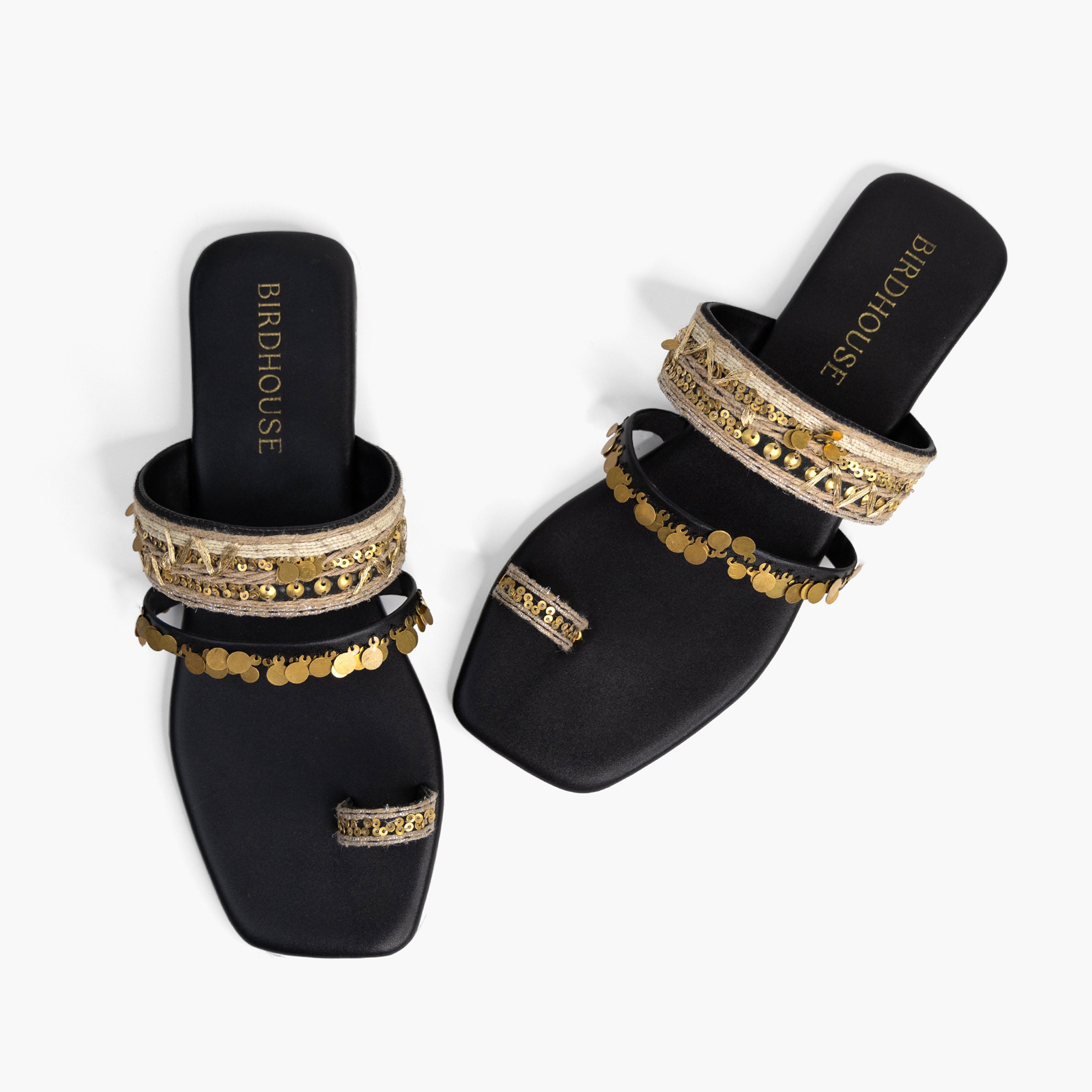 Midnight Black Mayuri Flats