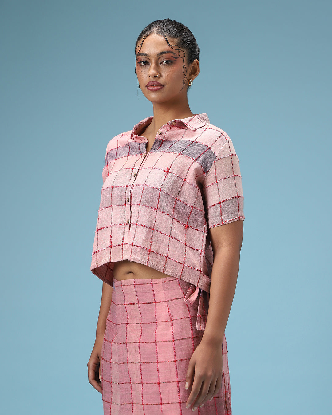 The Pink Flush Half- Sleeved Shirt