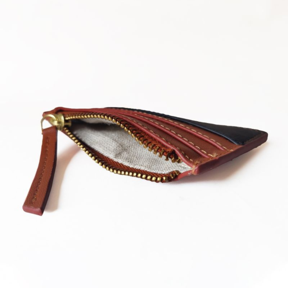 Iris Black and tan cardholder