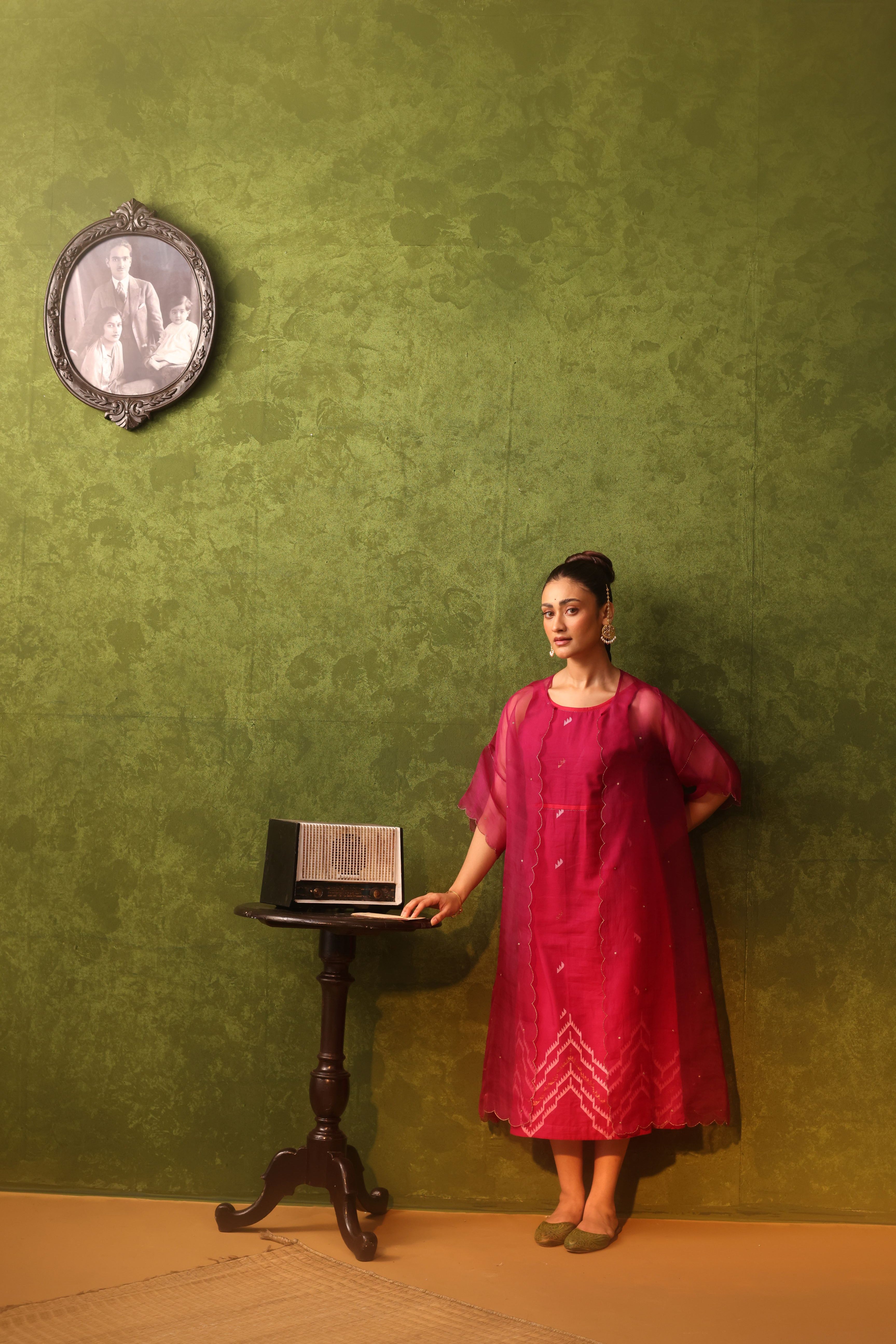 Ruby - Magenta Handwoven Cape