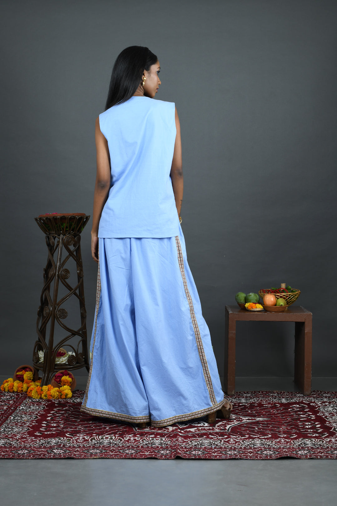 Taal - Blue Cotton Poplin Co-Ord Set