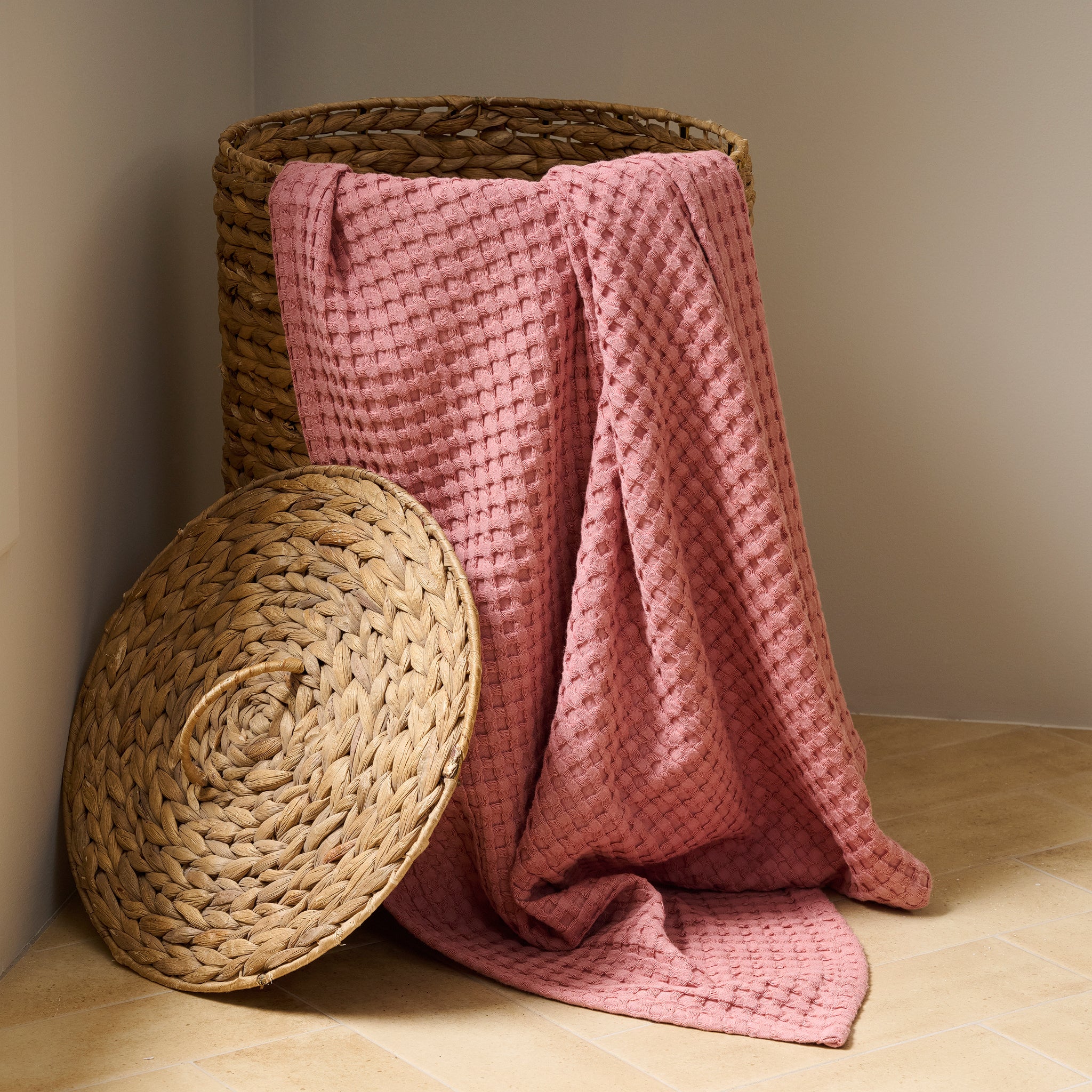 Chalk Cotton Waffle XL Bath Towel