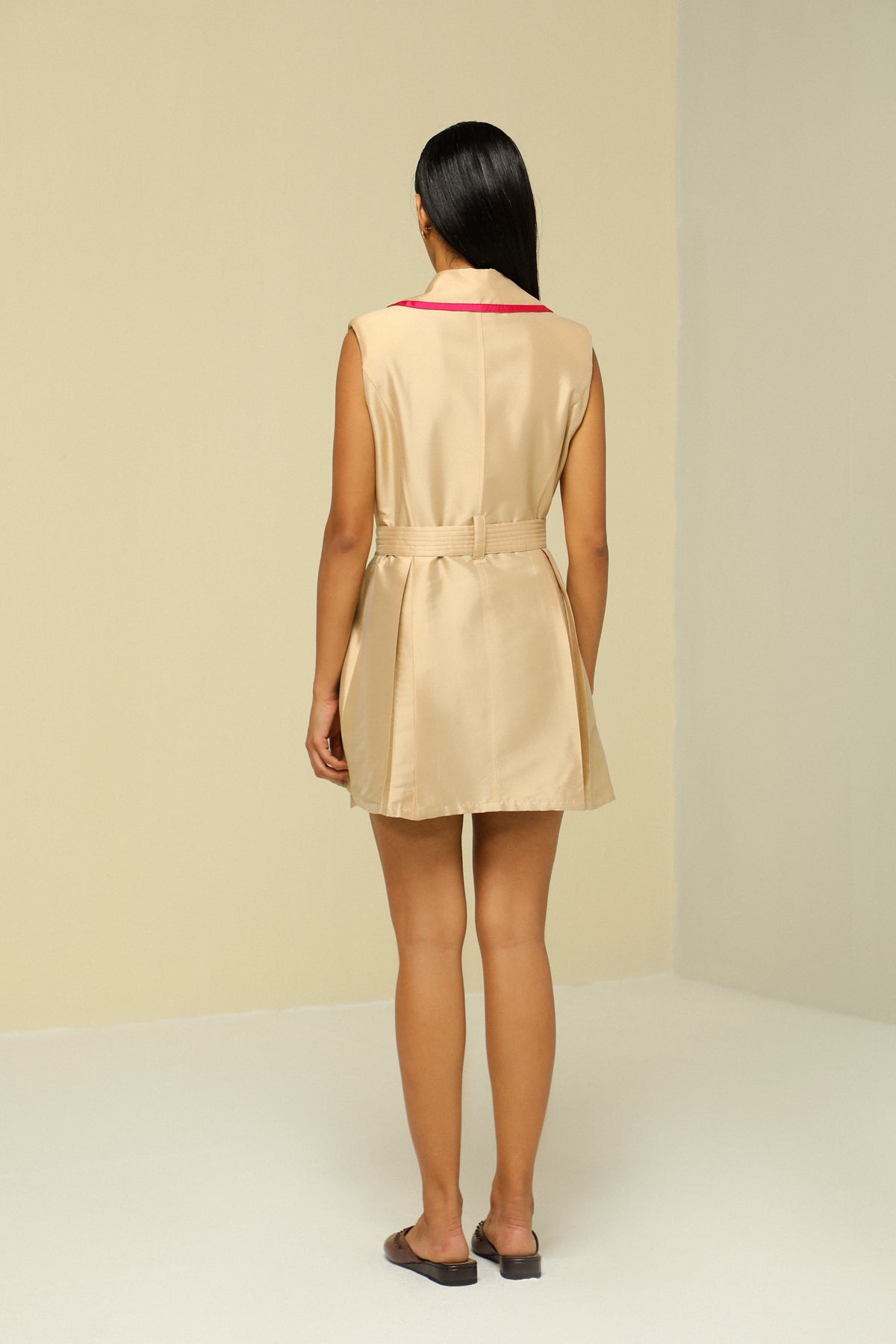 All Weather Gold Silk Dress