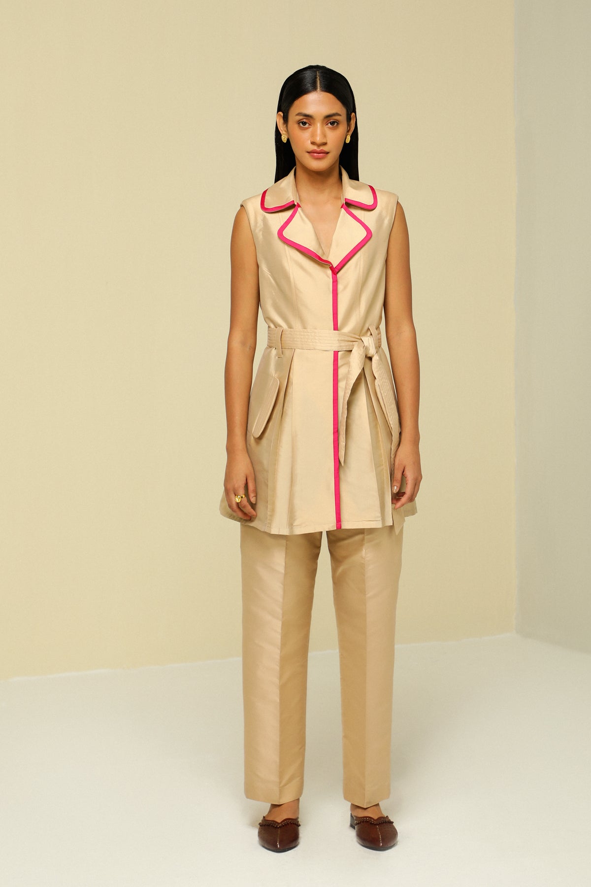 All Weather Gold Silk Dress