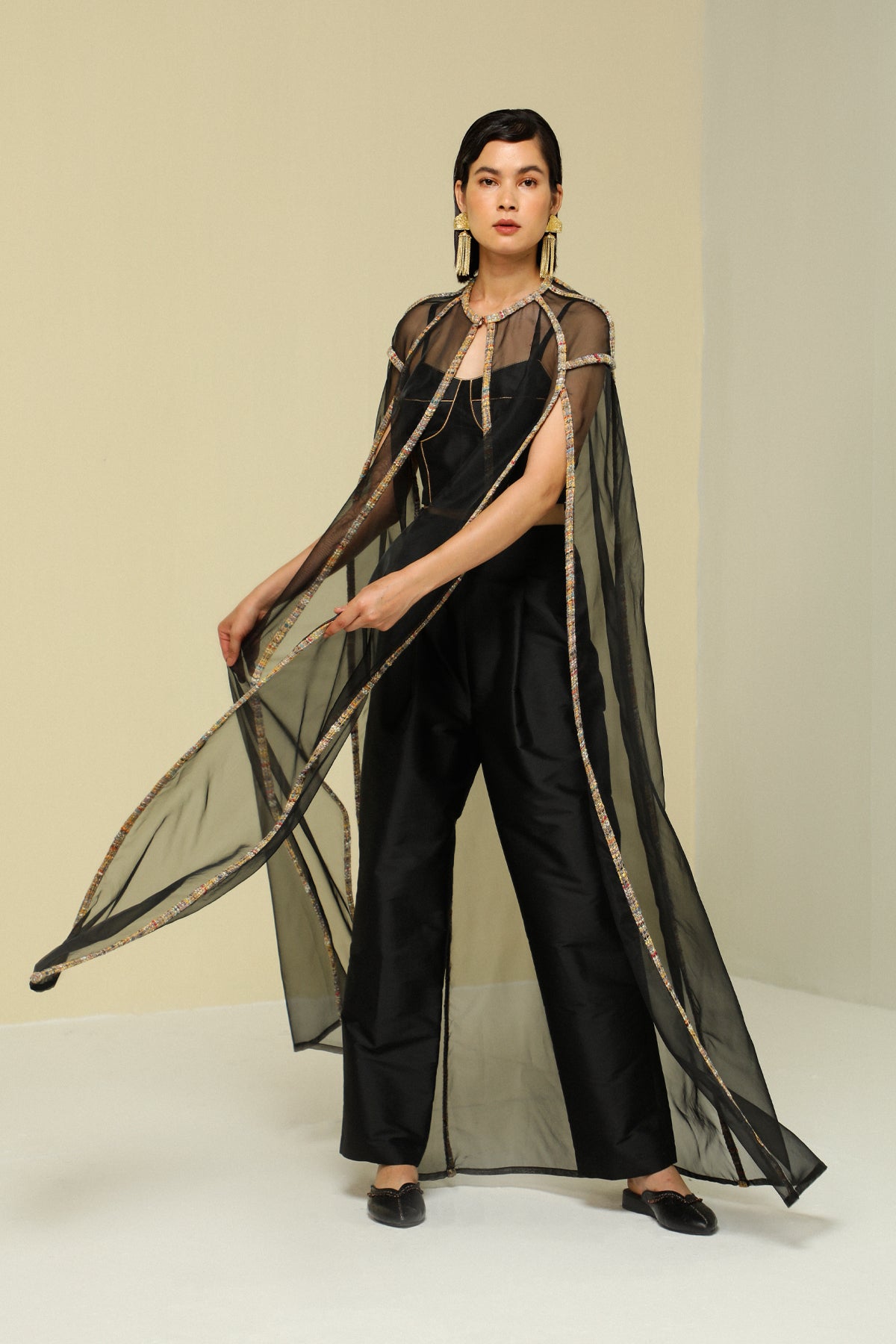 Black Organza Cape
