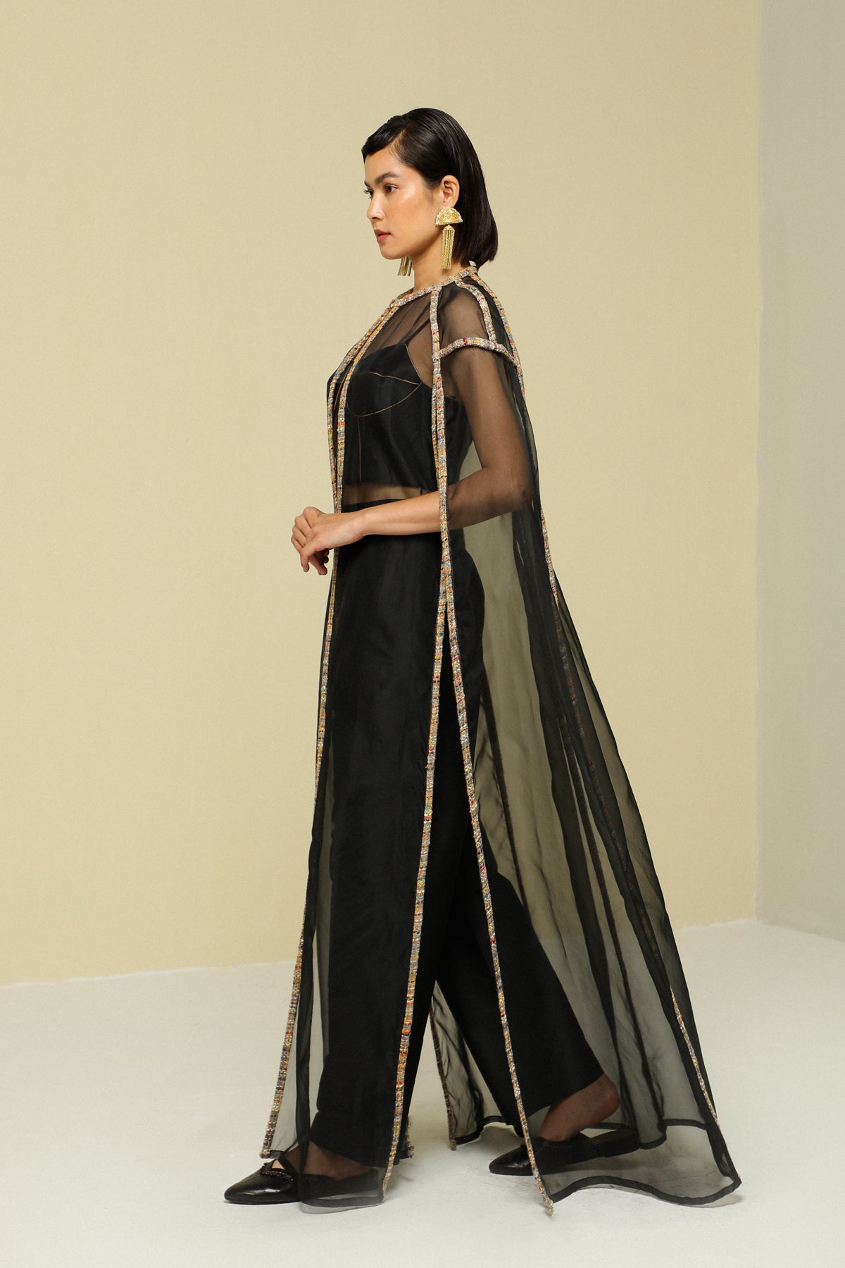 Black Organza Cape