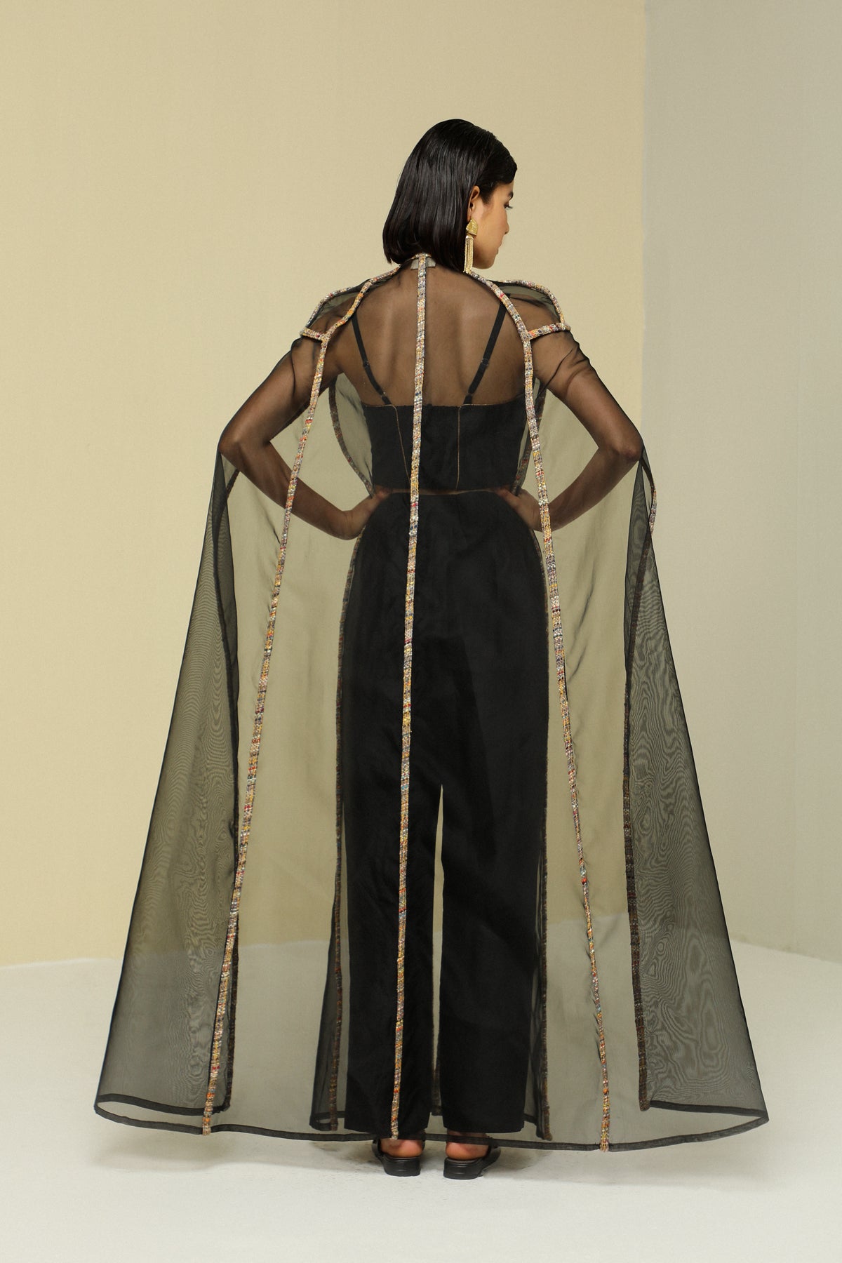 Black Organza Cape