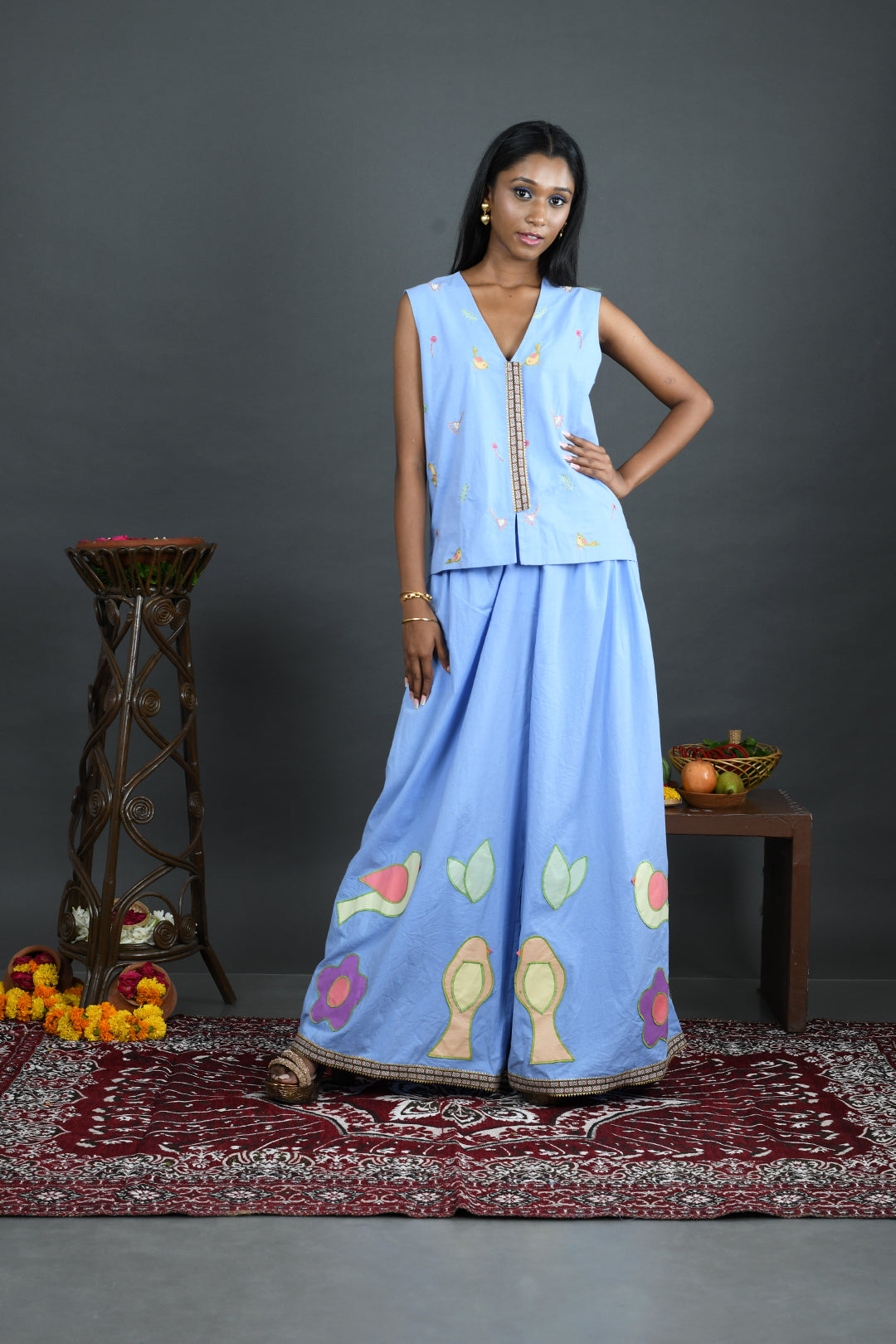 Taal - Blue Cotton Poplin Co-Ord Set