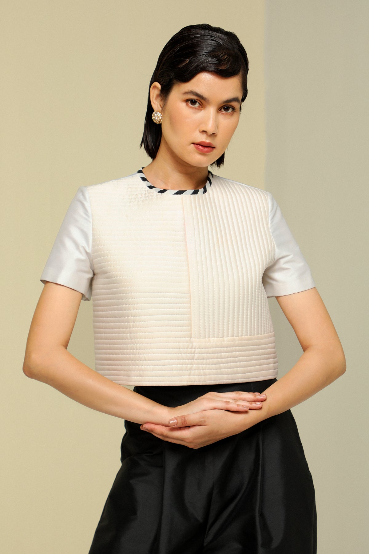 White All Weather Silk Top