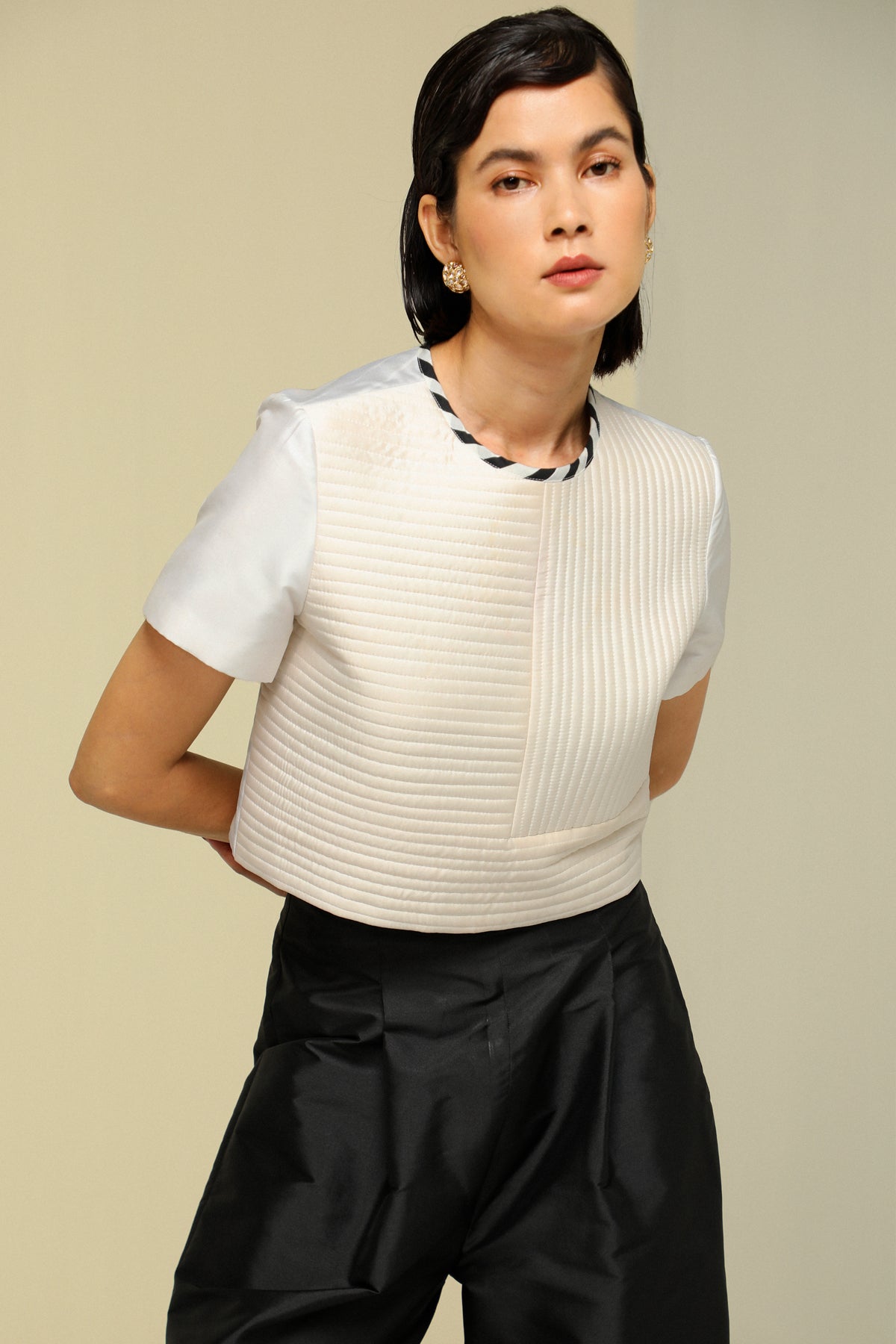 White All Weather Silk Top