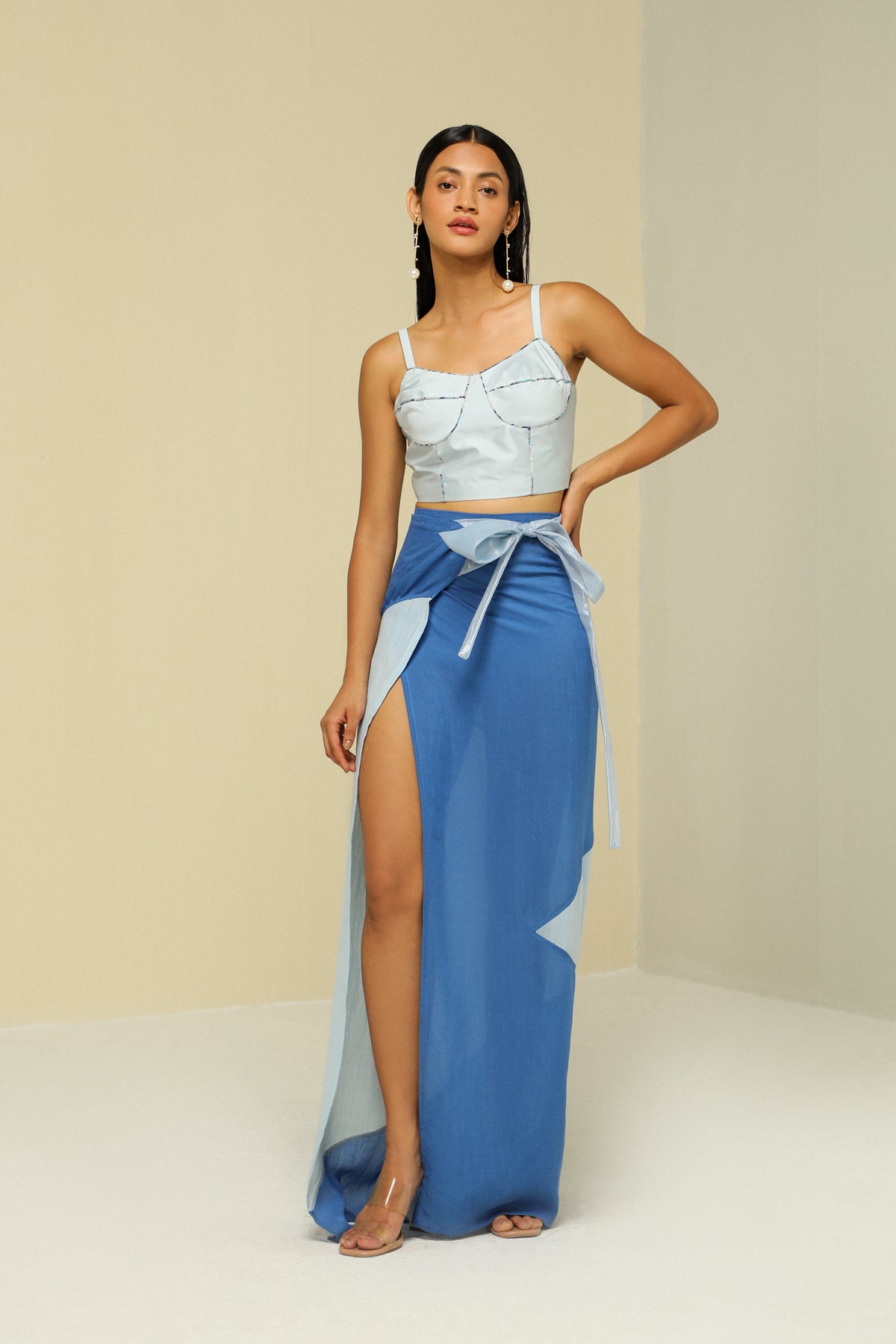 Ice Blue All Weather Silk Bustier