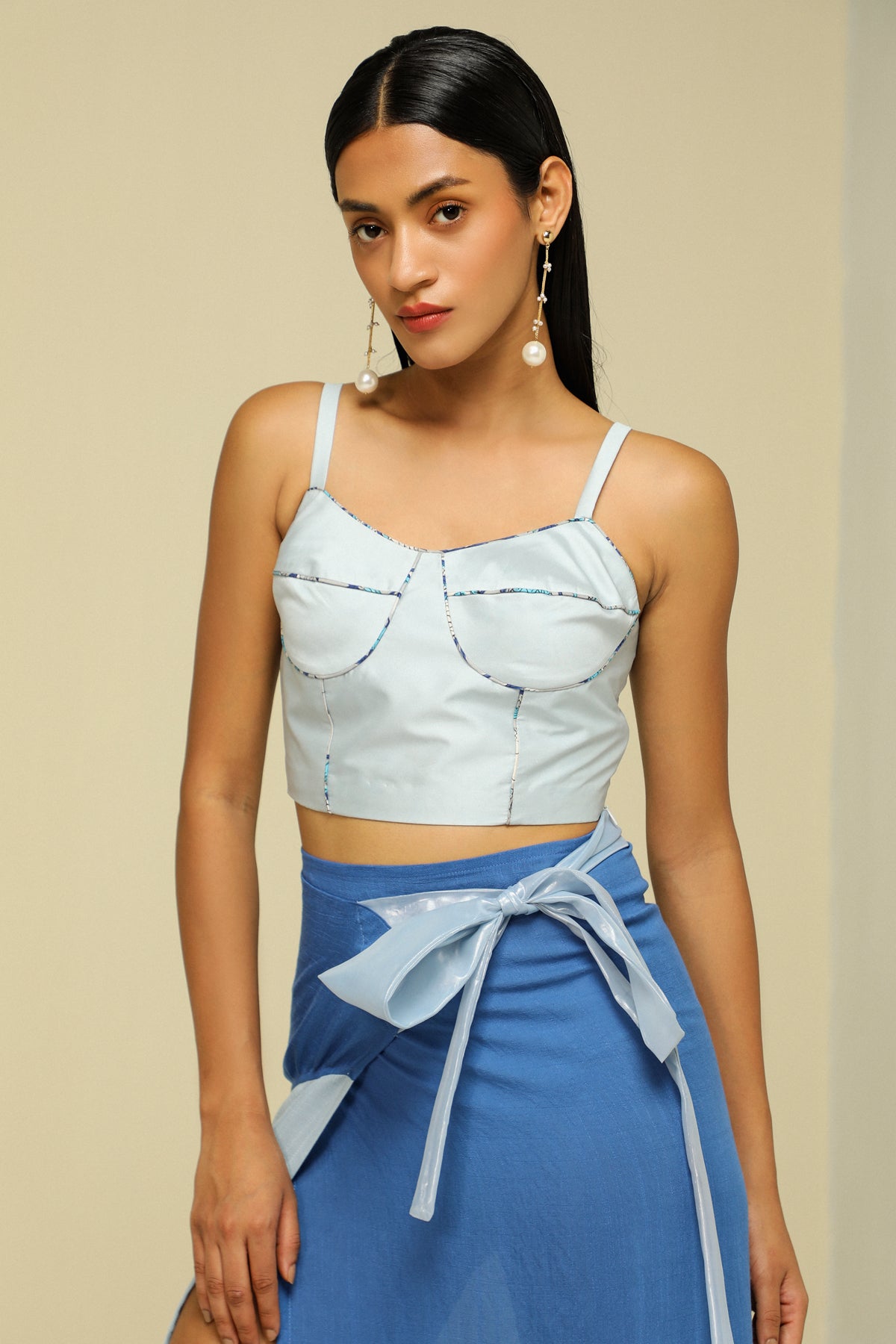 Ice Blue All Weather Silk Bustier