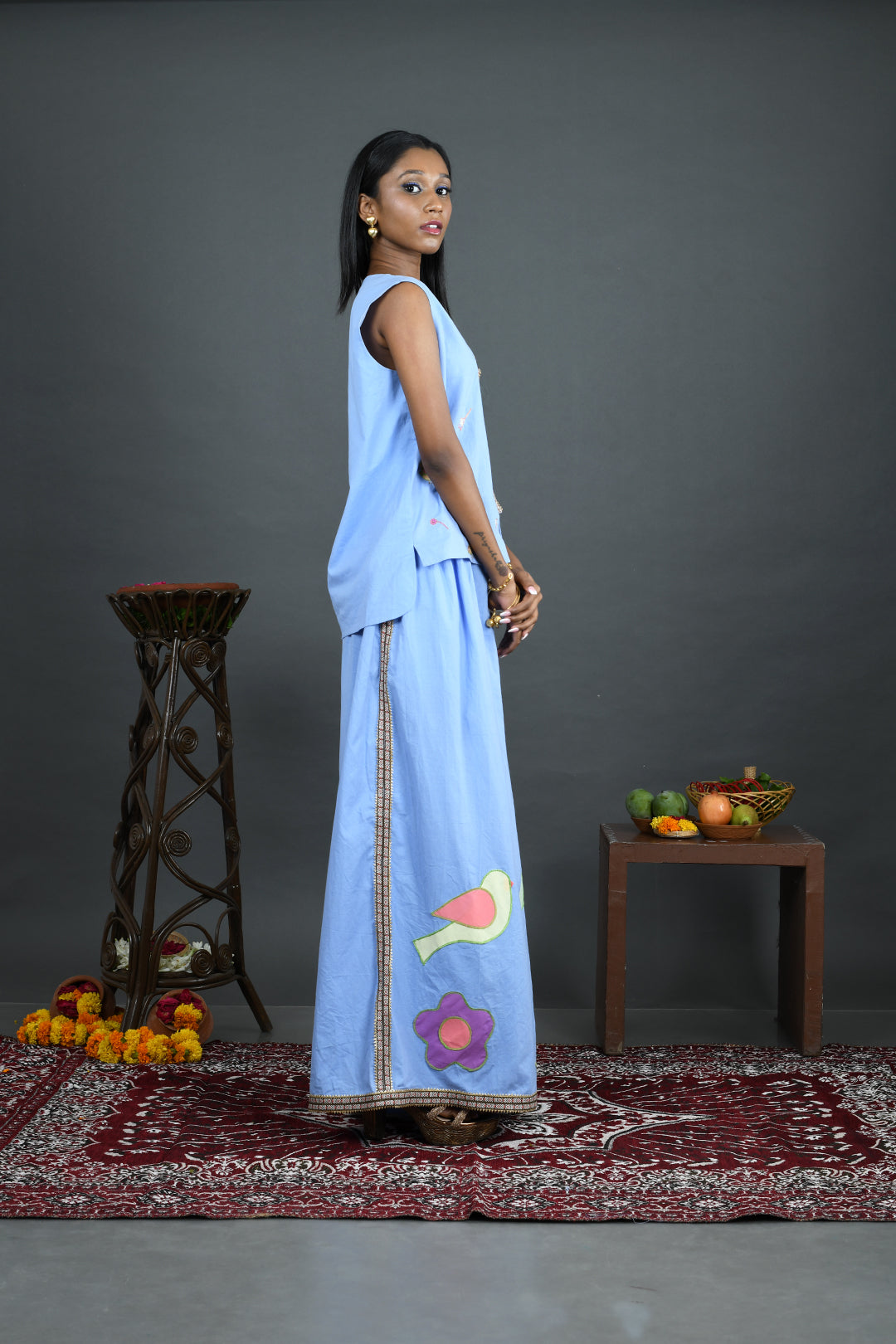 Taal - Blue Cotton Poplin Co-Ord Set