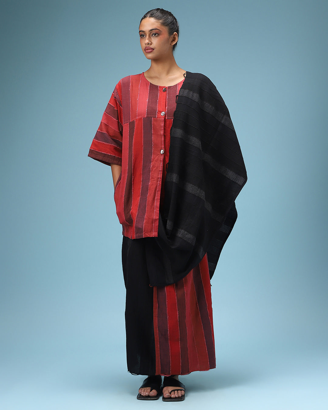 Deconstructed Black Sari