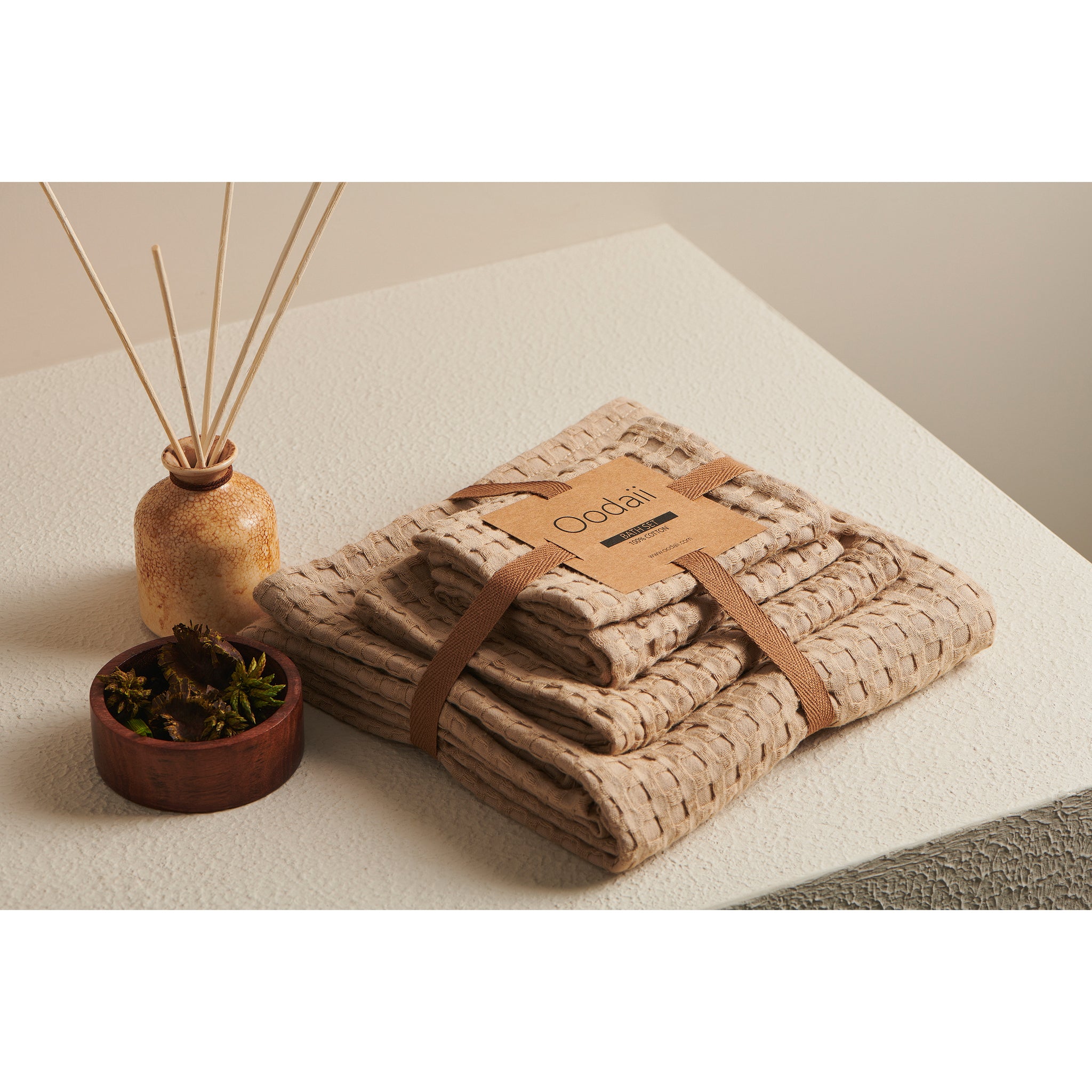 Pebble Cotton Waffle Towel