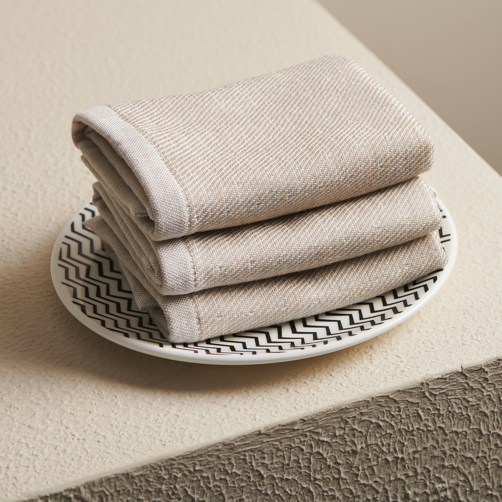 Fern Print Cotton Bamboo Hammam Terry Towel Set