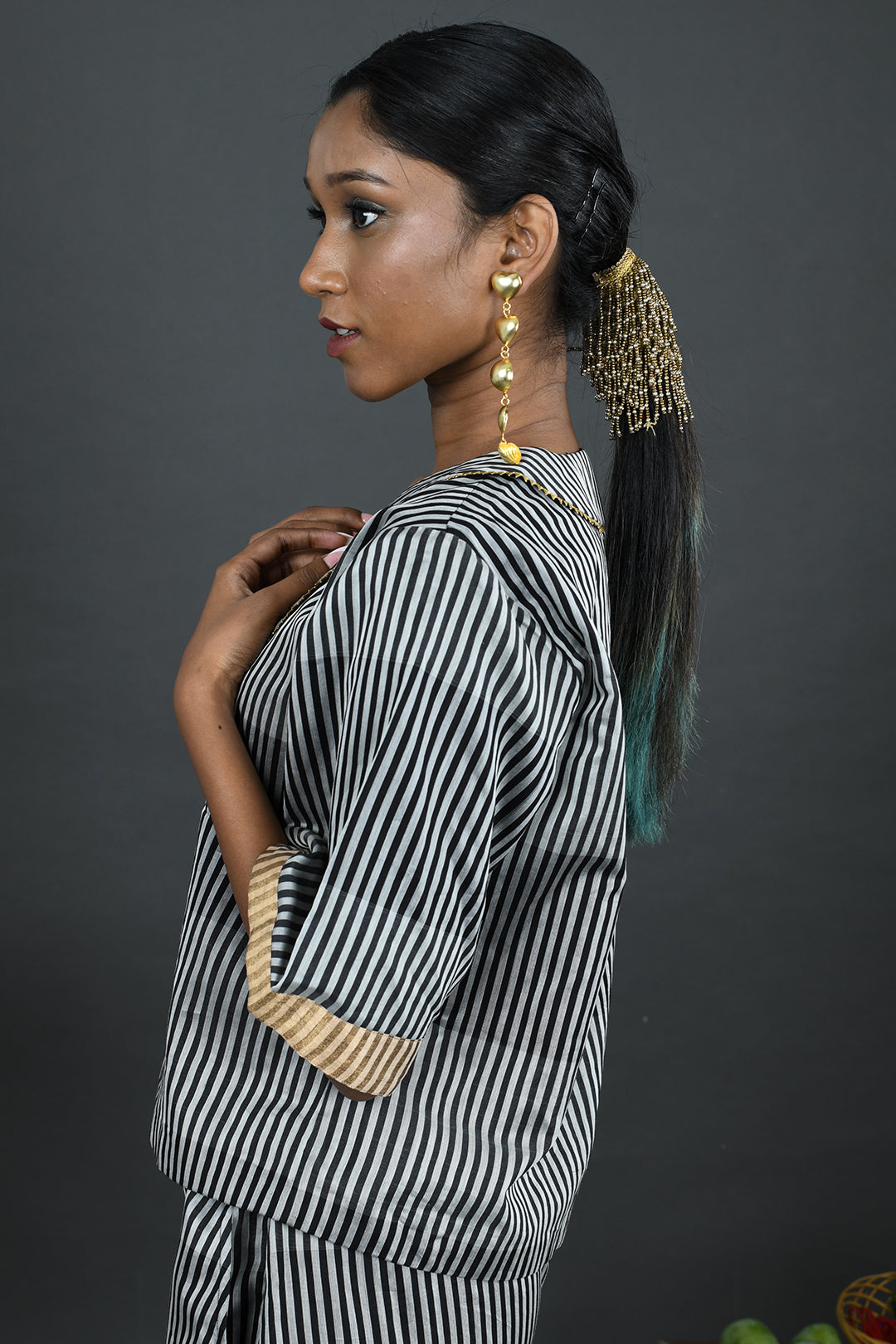 Lehar - Black Chanderi Co-Ord Set