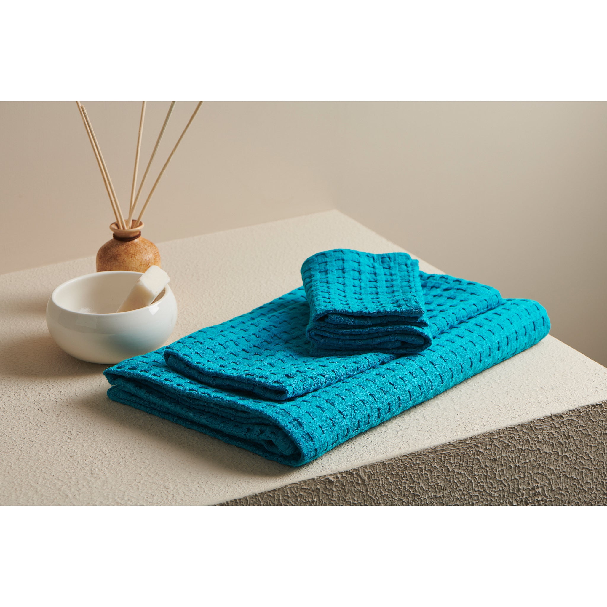 Pixel Cotton Waffle Towel