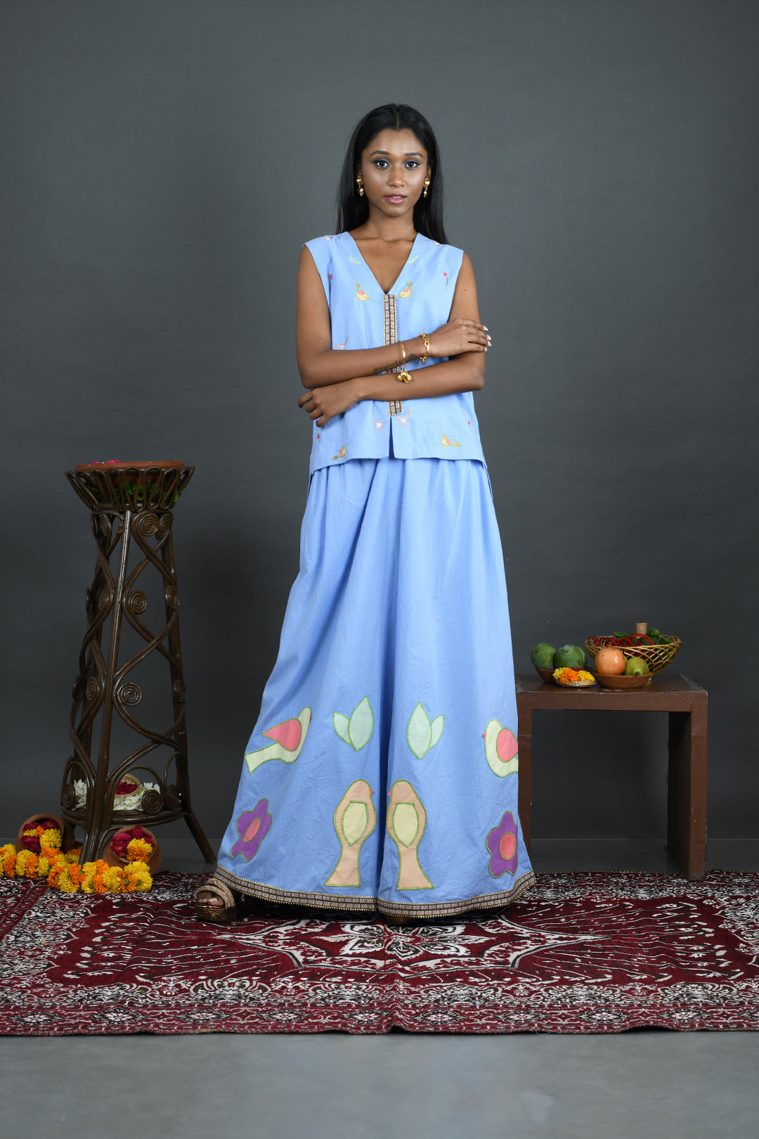 Taal - Blue Cotton Poplin Co-Ord Set