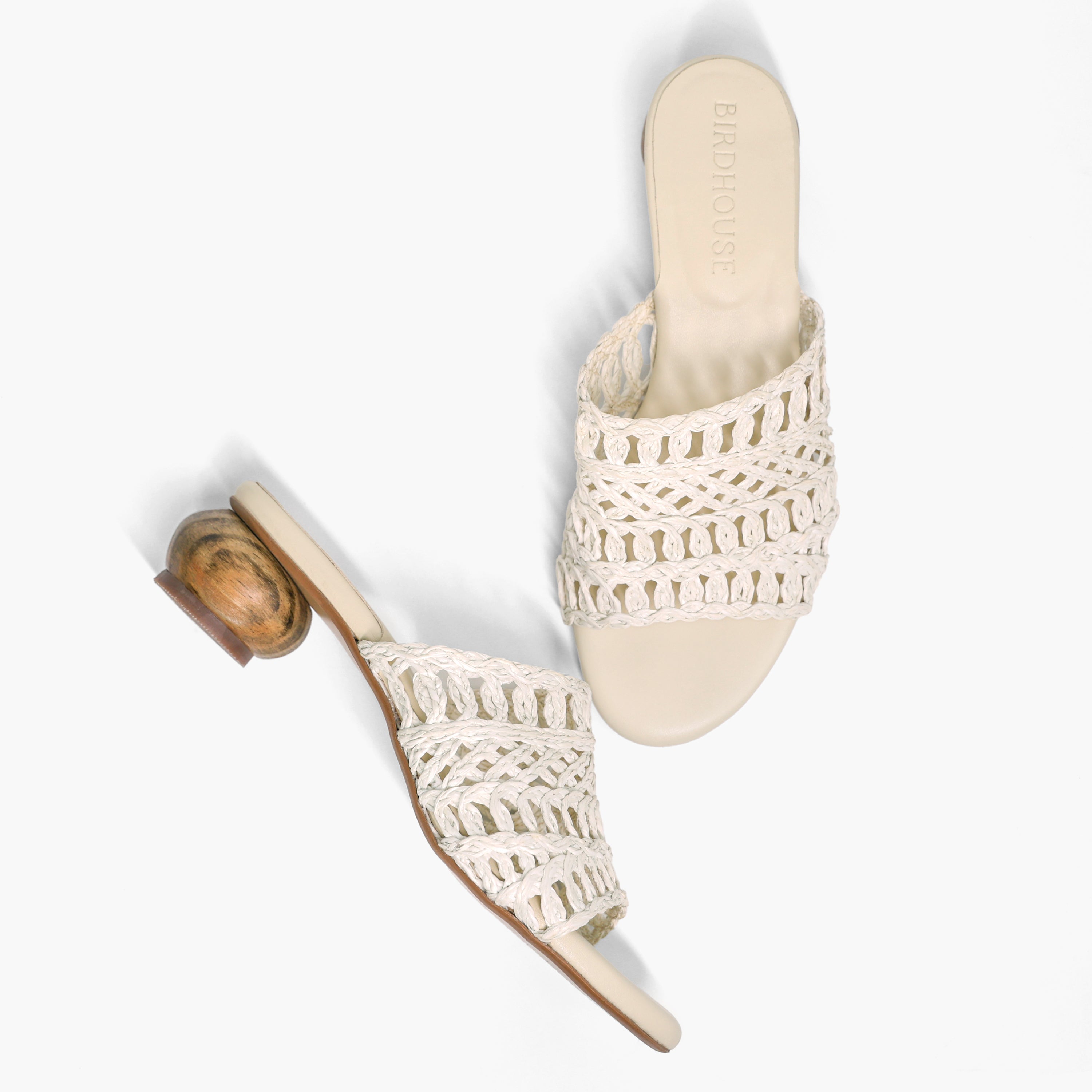 Cream Baya Matka Heels