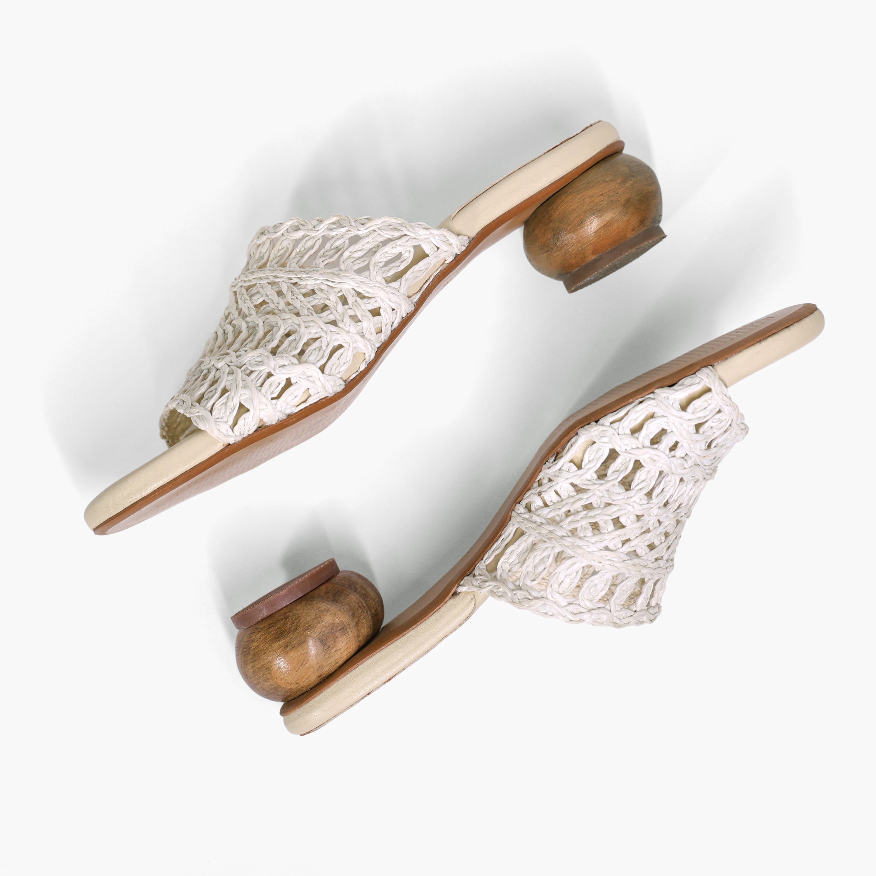 Cream Baya Matka Heels