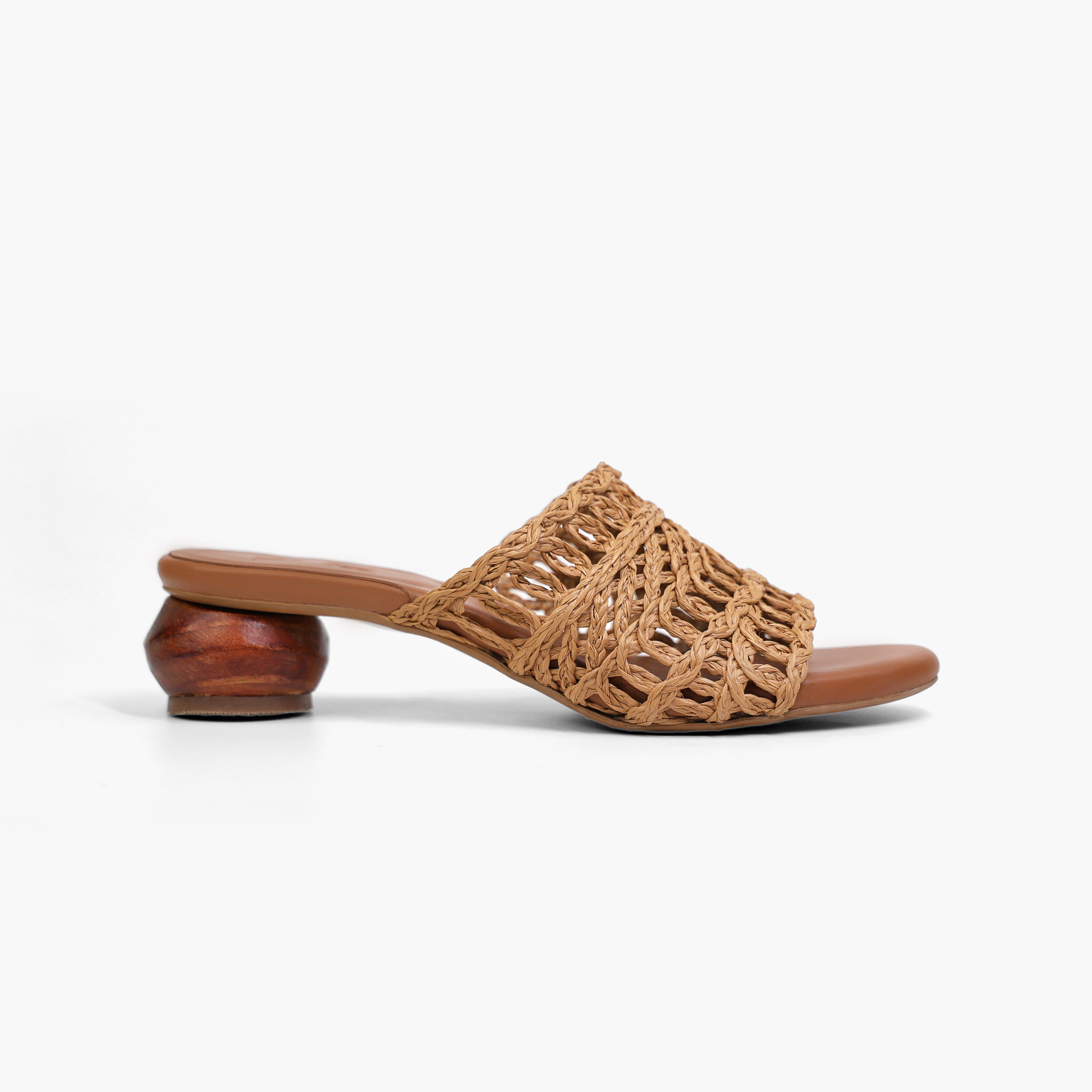 Dark Tan Baya Matka Heels