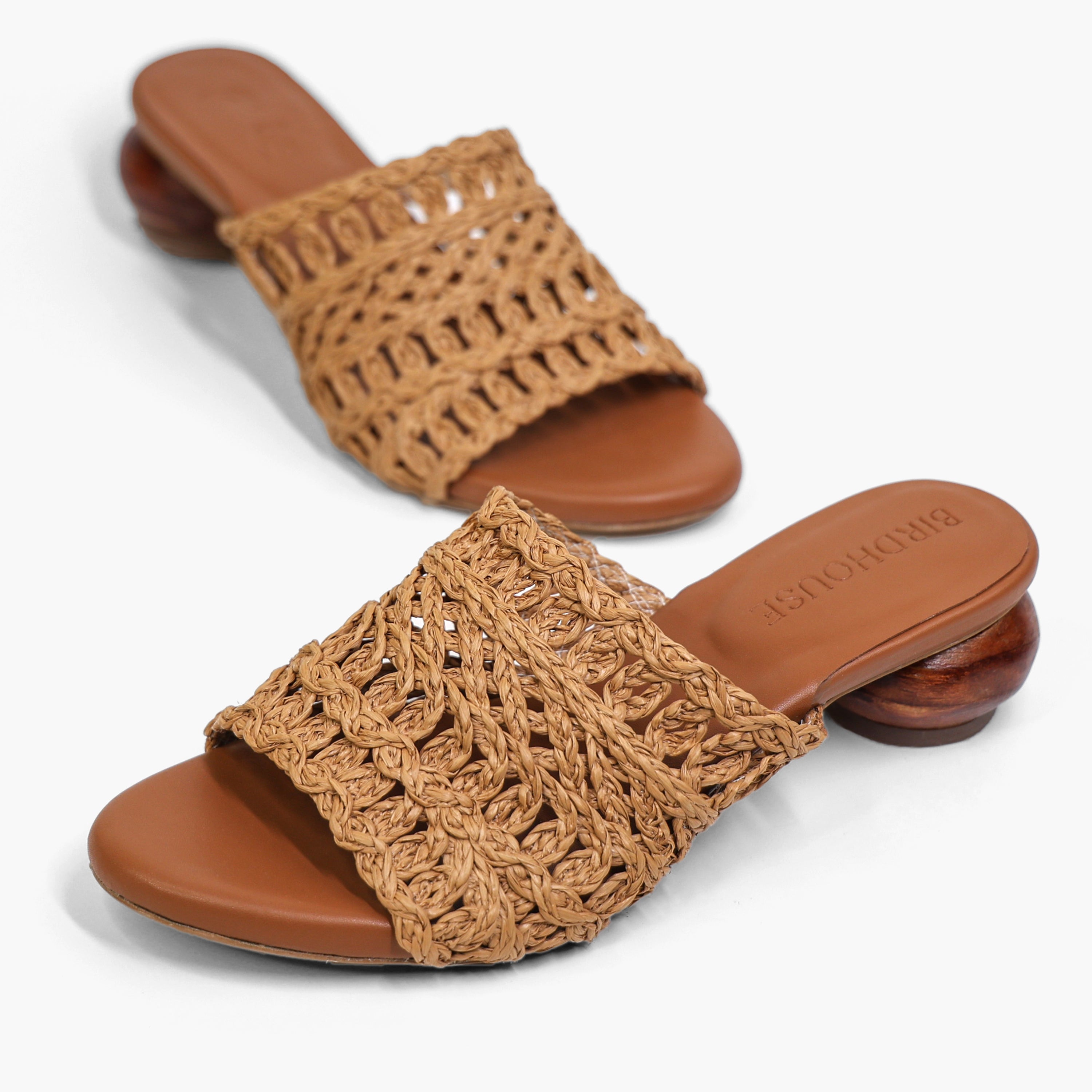 Dark Tan Baya Matka Heels