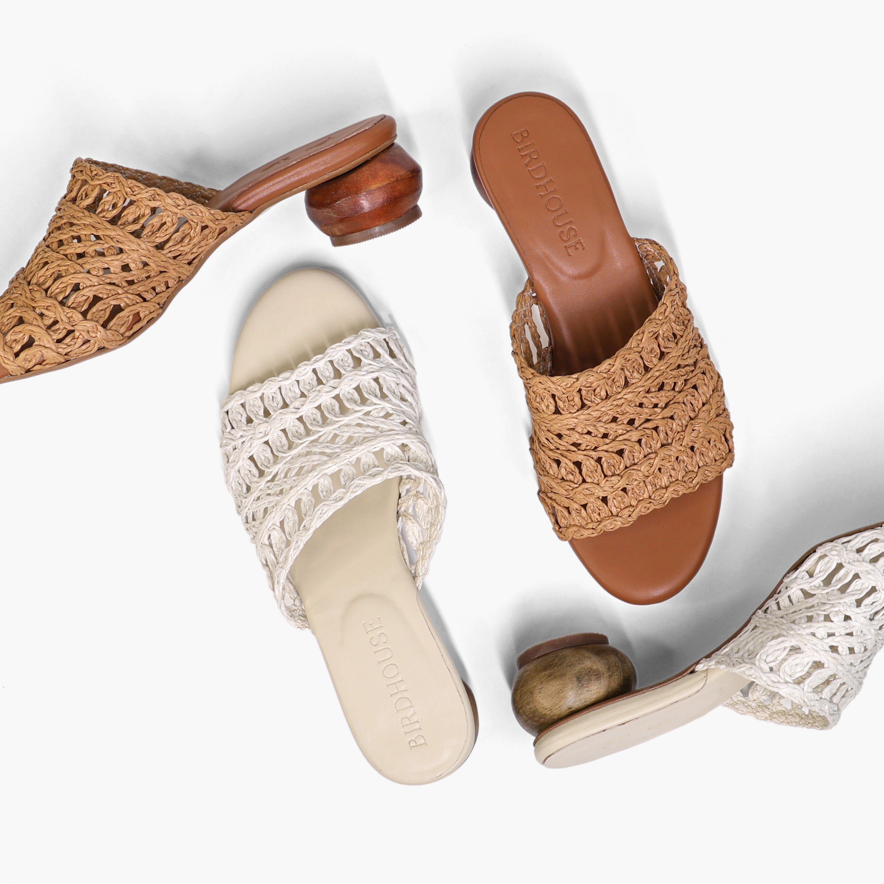 Dark Tan Baya Matka Heels