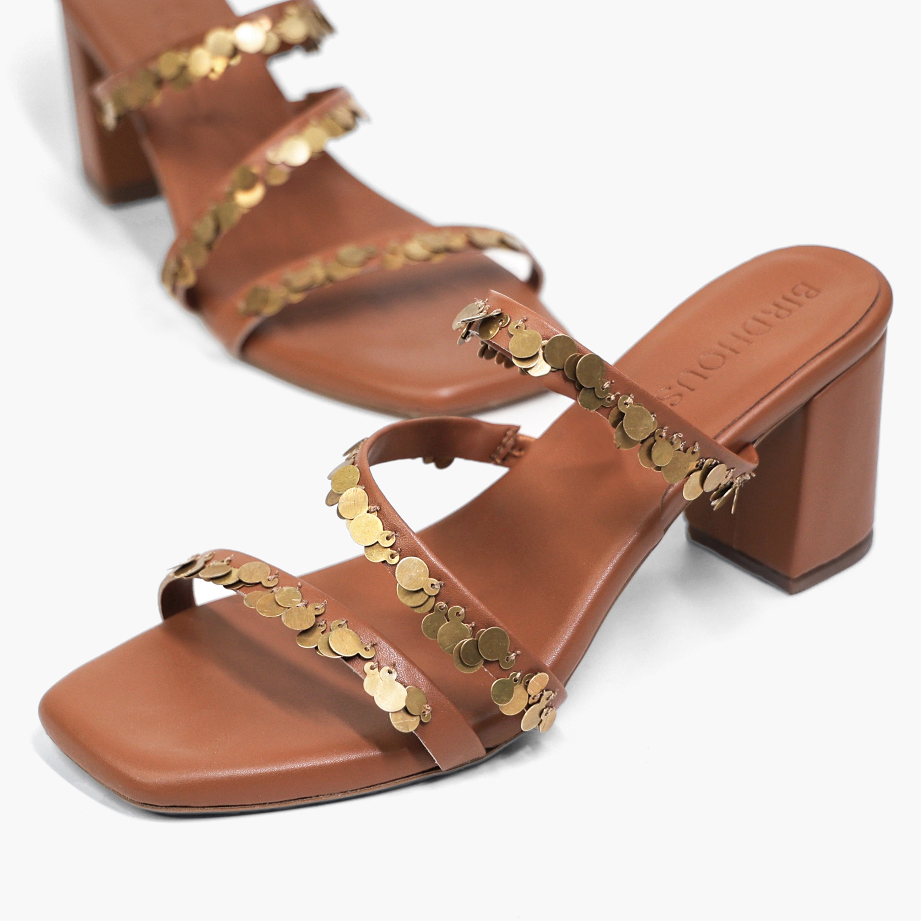 Dark Tan Bulbul Heels