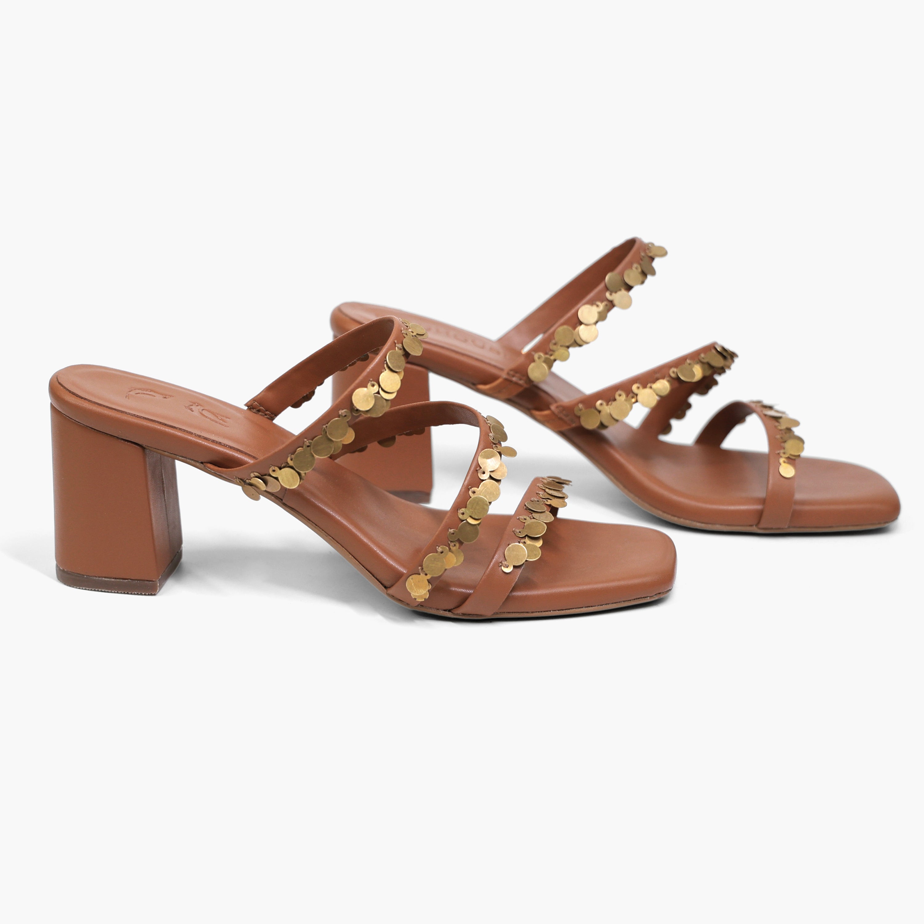 Dark Tan Bulbul Heels