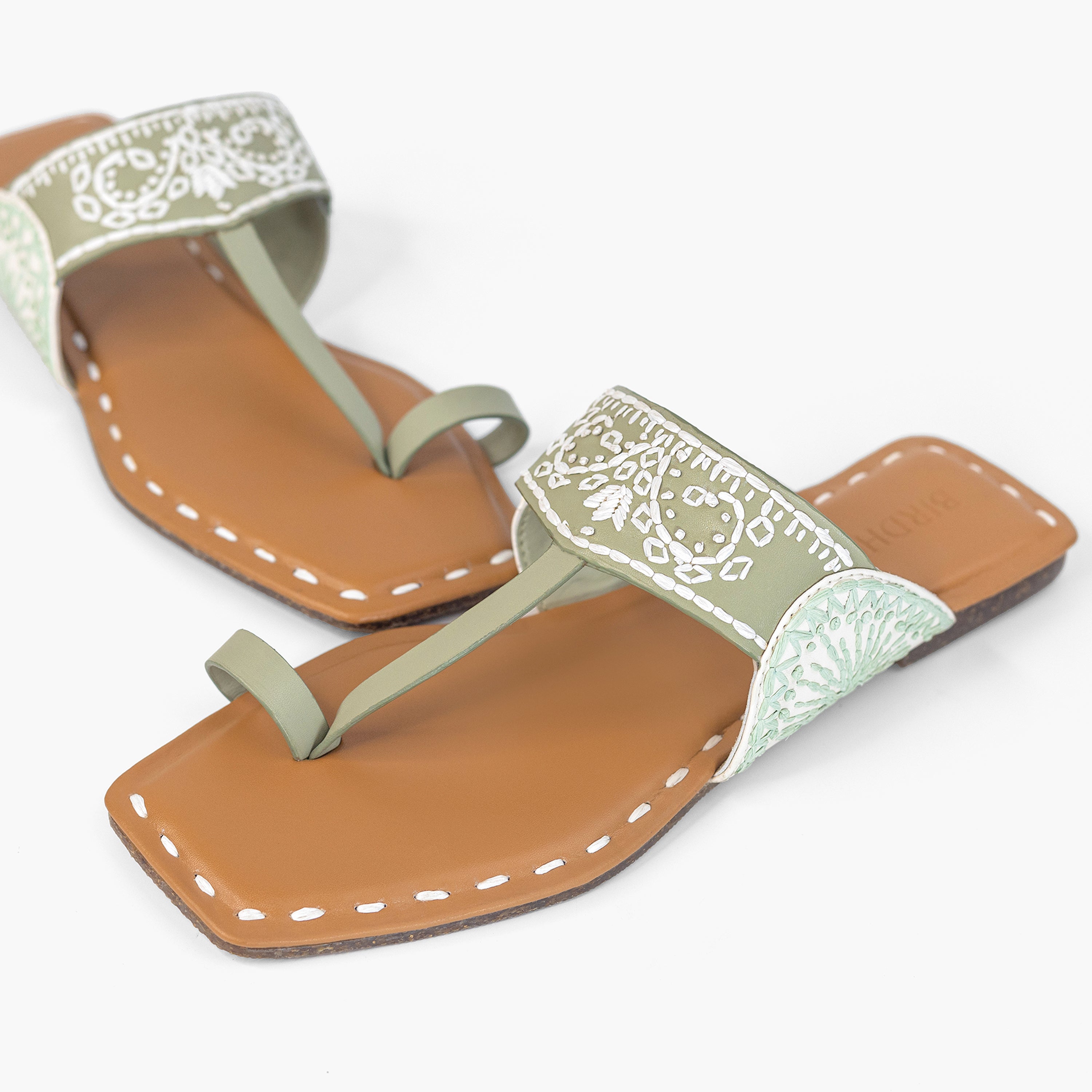 Sage Green Mandana Flats