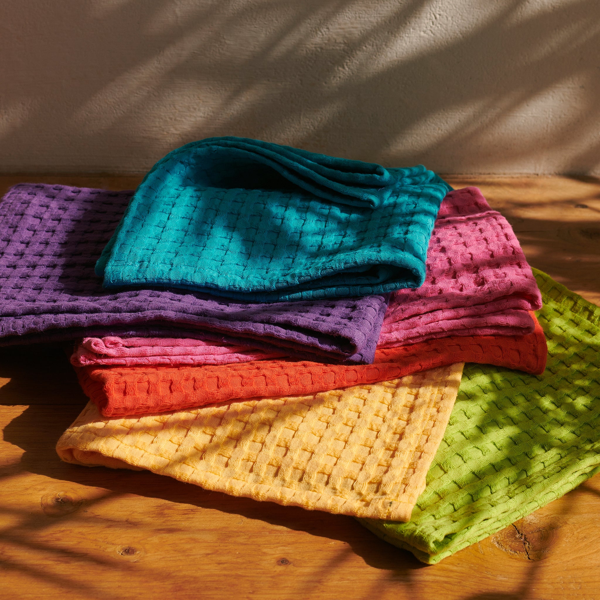 Pixel Cotton Waffle Towel
