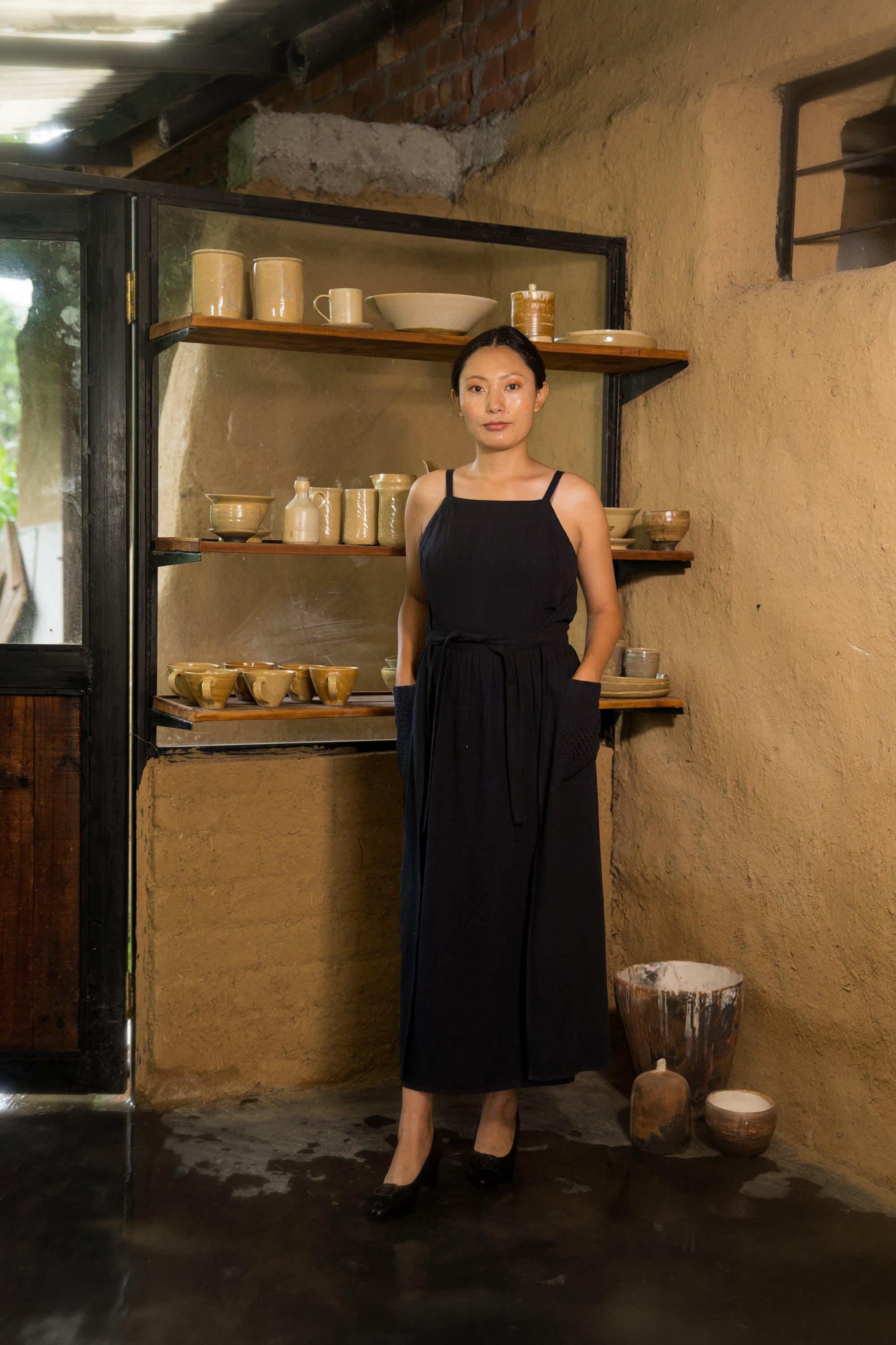Kala Cotton Sundress Without Side Seams And Two Patch Pockets