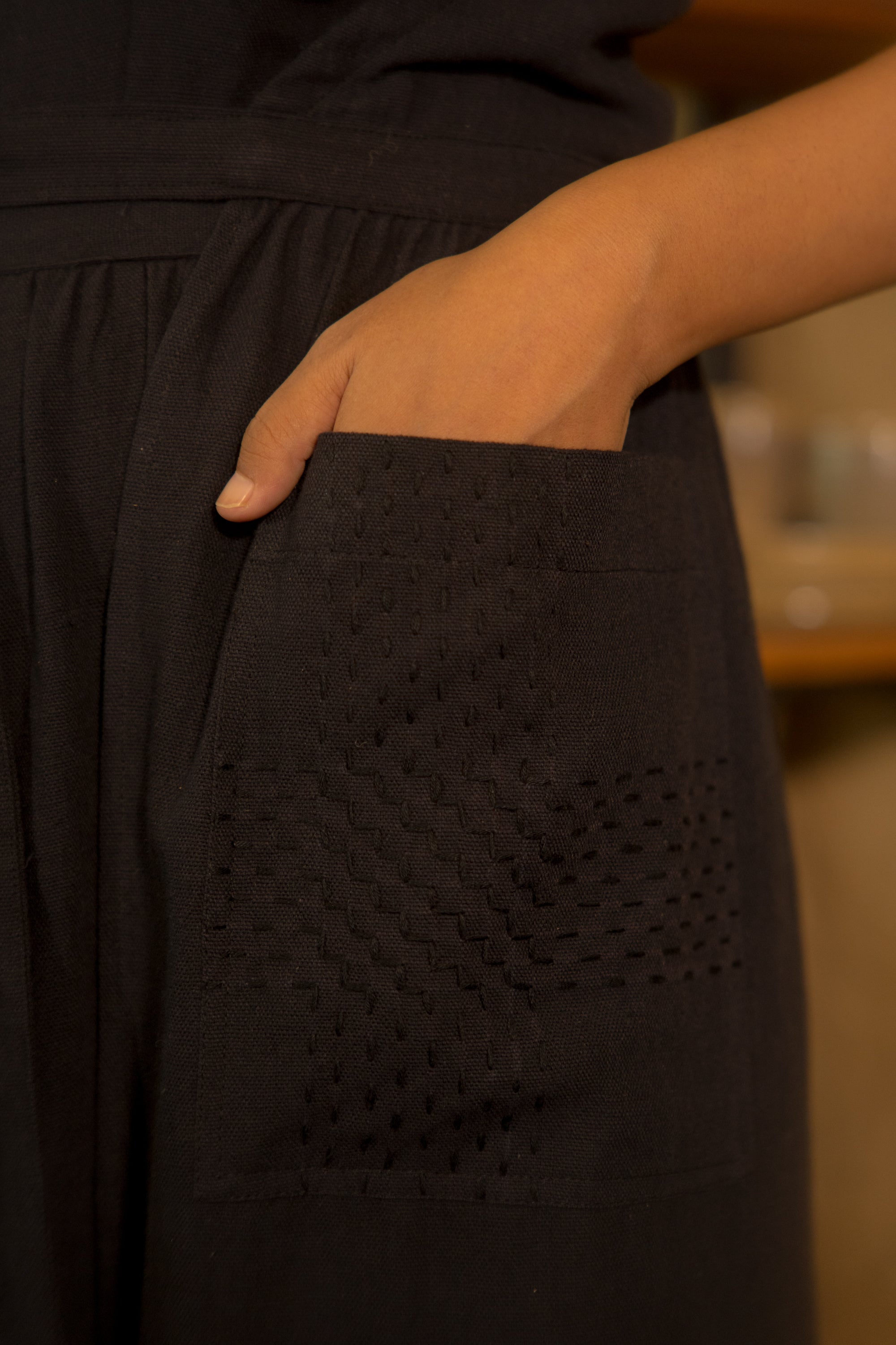 Kala Cotton Sundress Without Side Seams And Two Patch Pockets