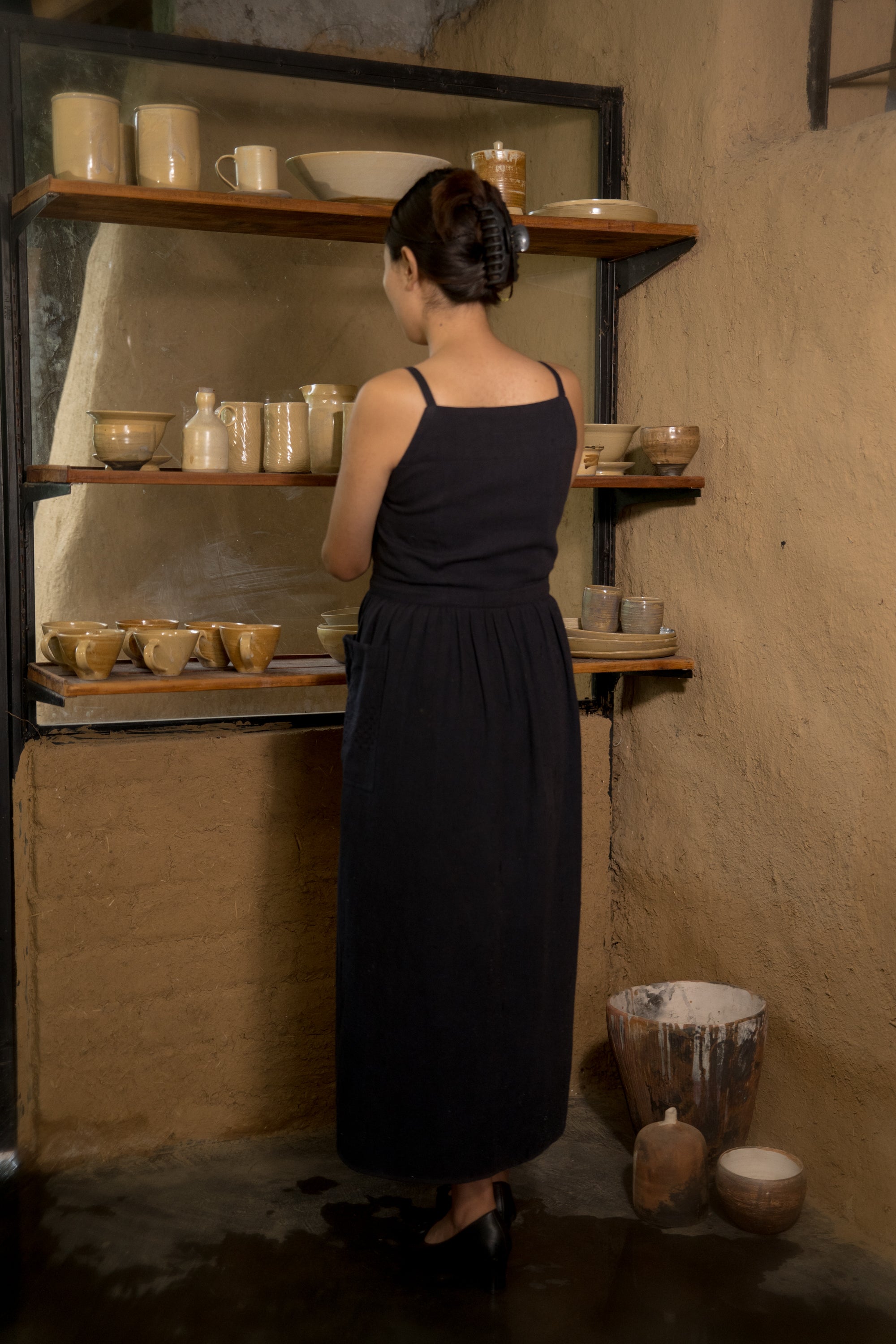 Kala Cotton Sundress Without Side Seams And Two Patch Pockets