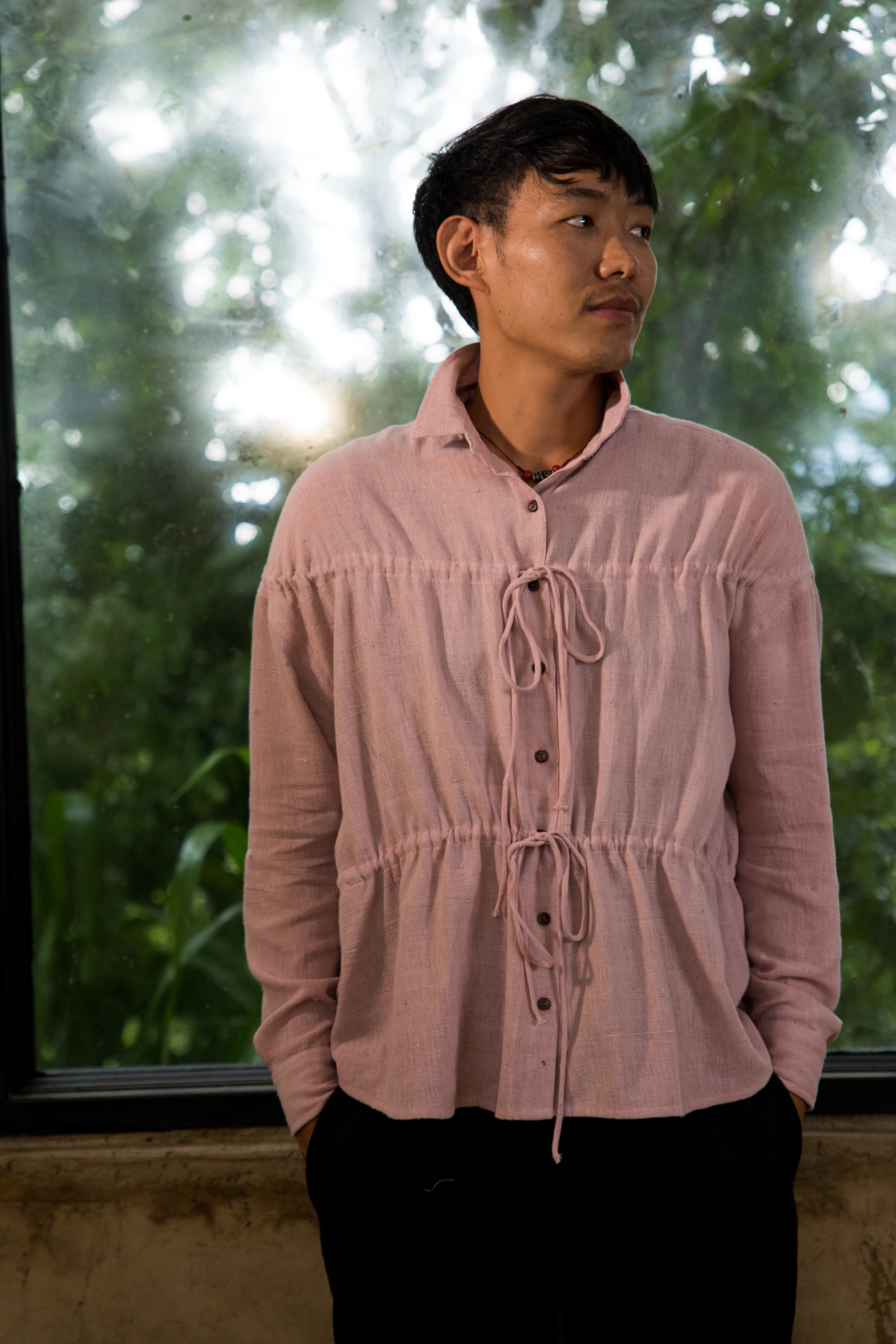 Kala Cotton Unisex Eco-Friendly Shirt With Drawstring Ties