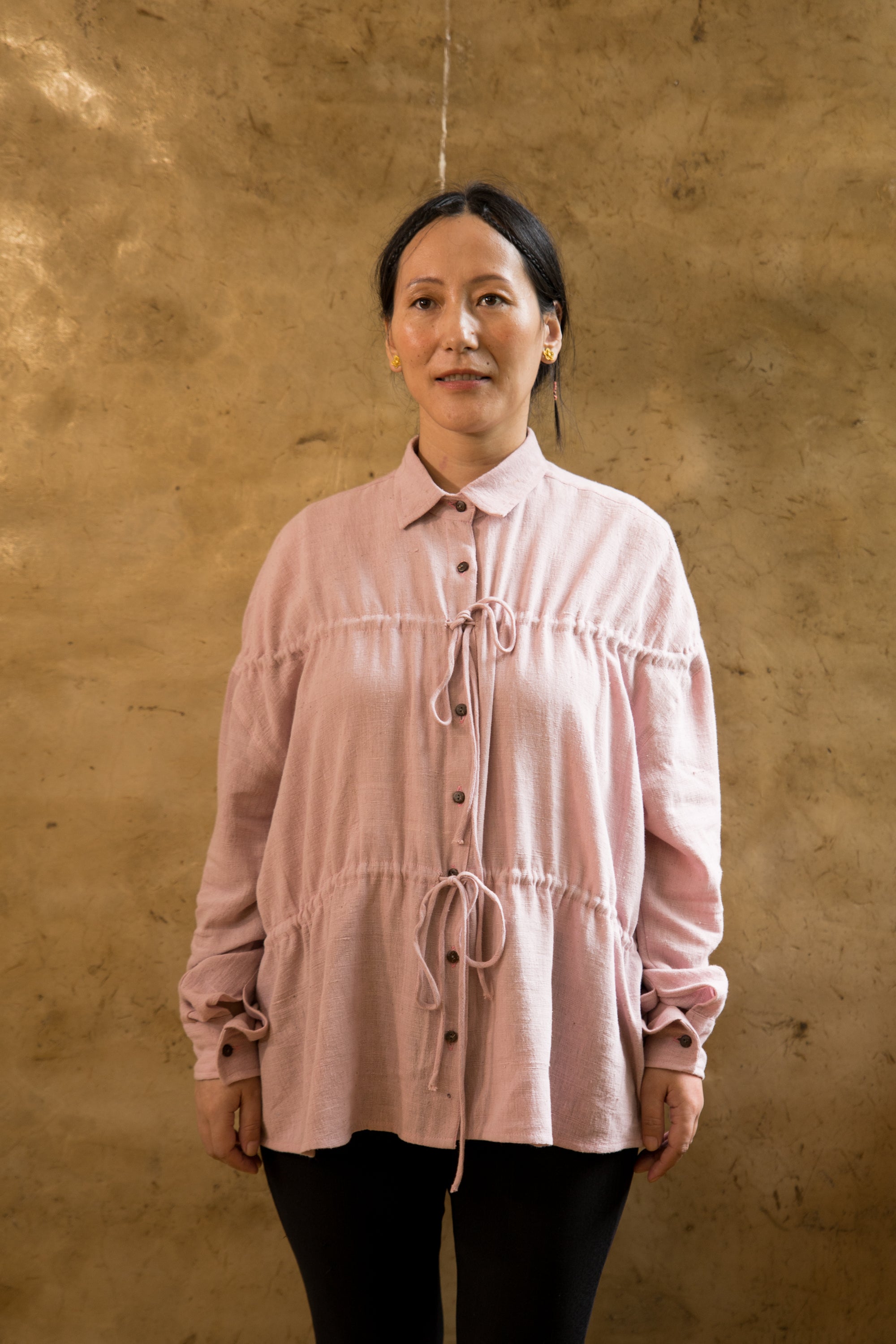 Kala Cotton Unisex Eco-Friendly Shirt With Drawstring Ties