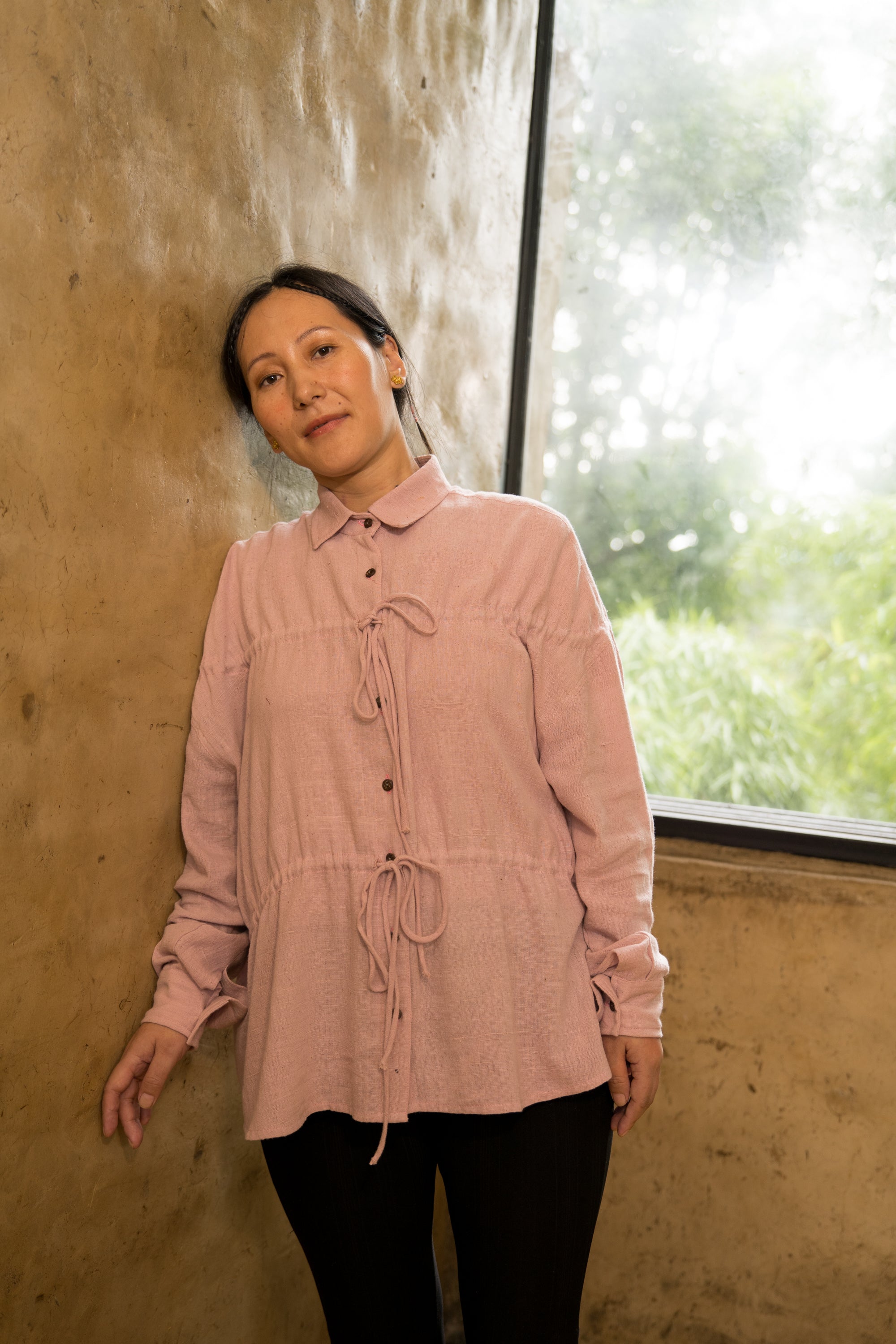 Kala Cotton Unisex Eco-Friendly Shirt With Drawstring Ties