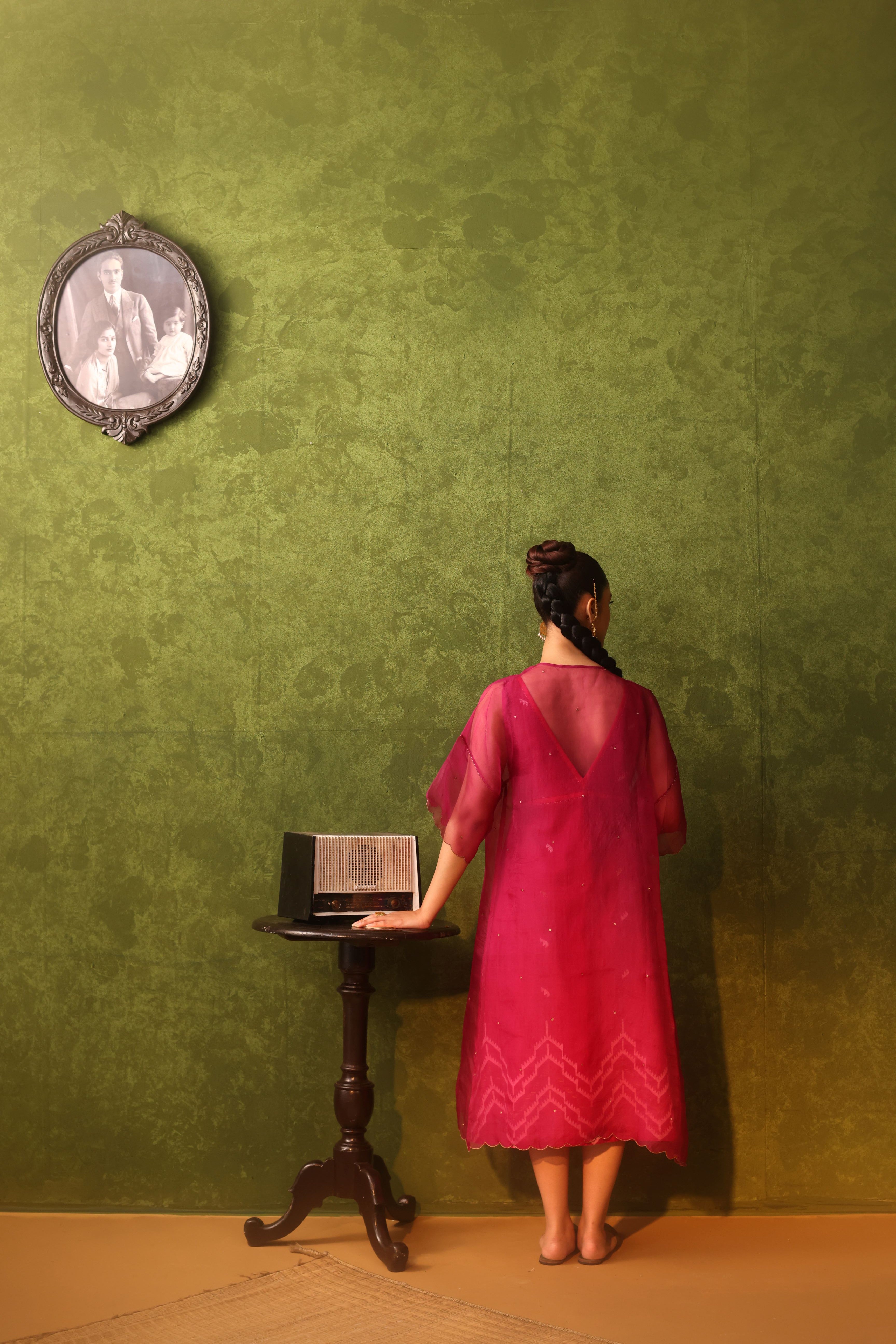 Ruby - Magenta Handwoven Cape