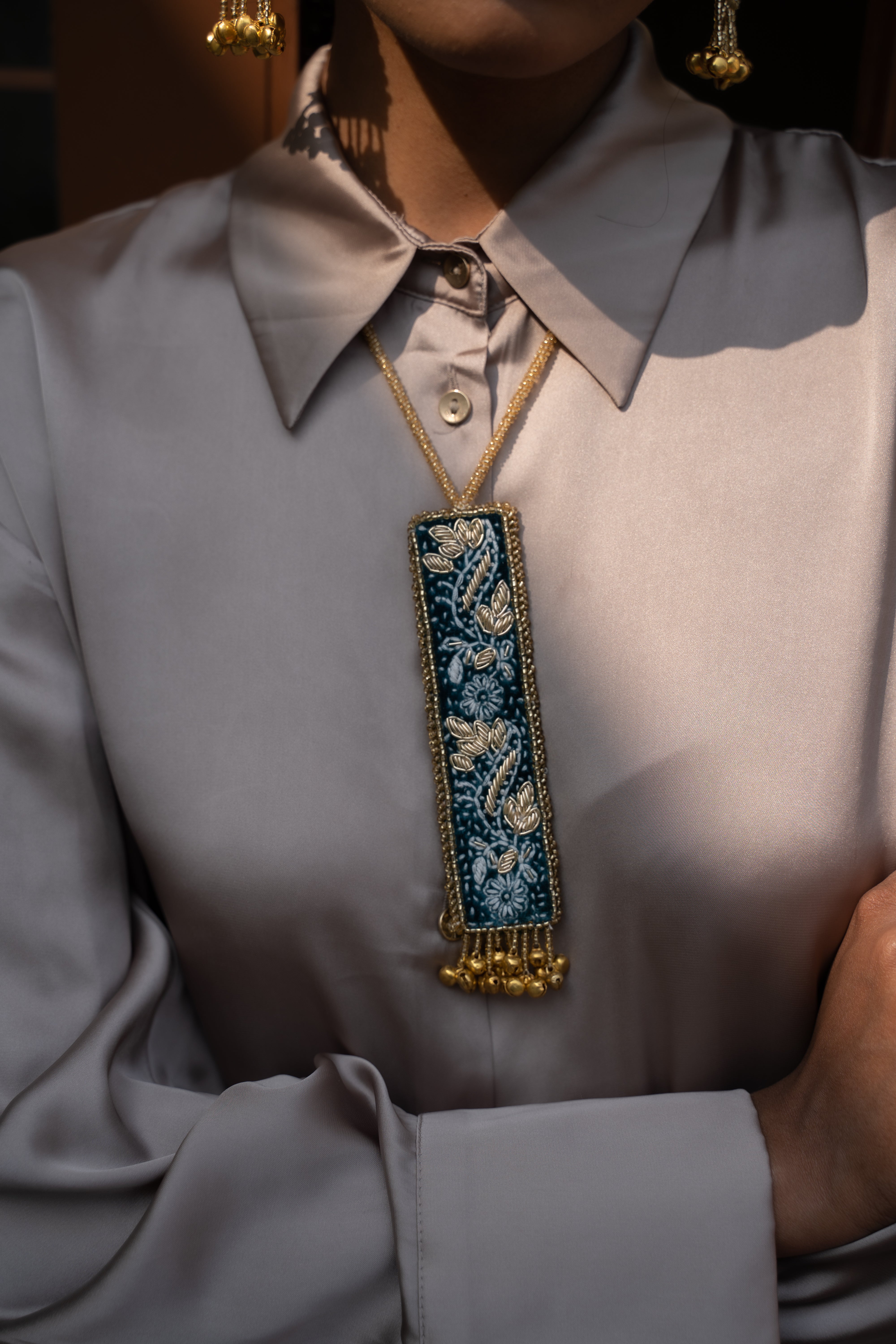 Sundarata - Teal Handcrafted Necklace