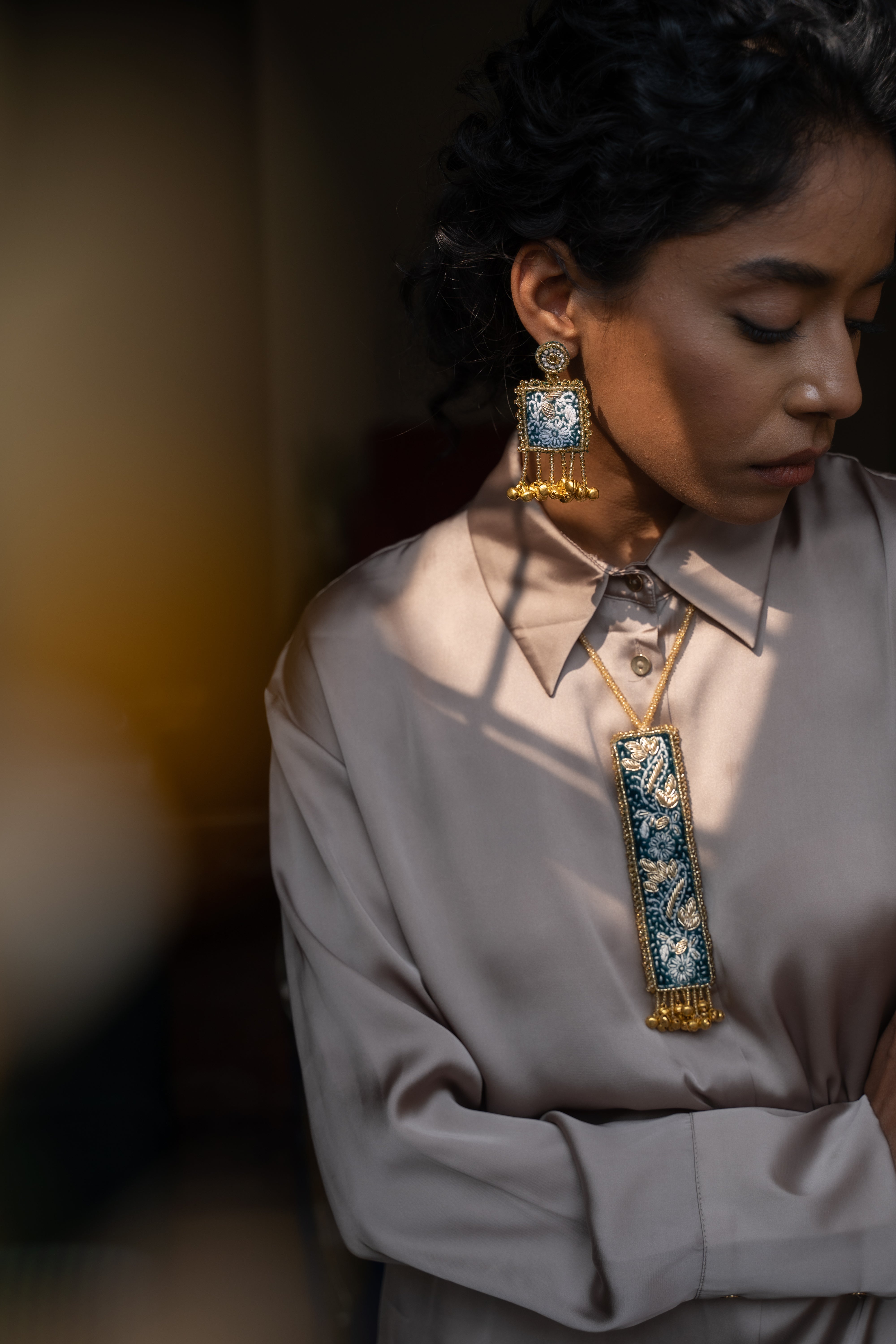 Sundarata - Teal Handcrafted Necklace