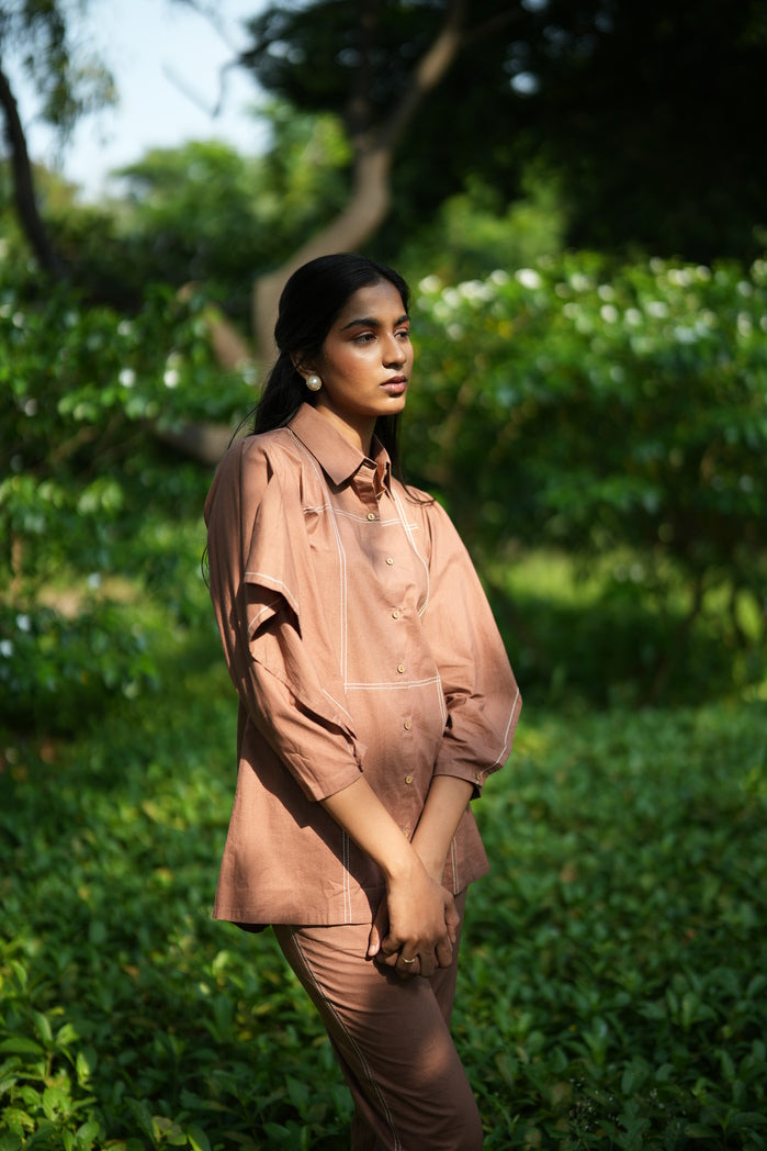Fiji - Brown Cotton Poplin Scoop Set