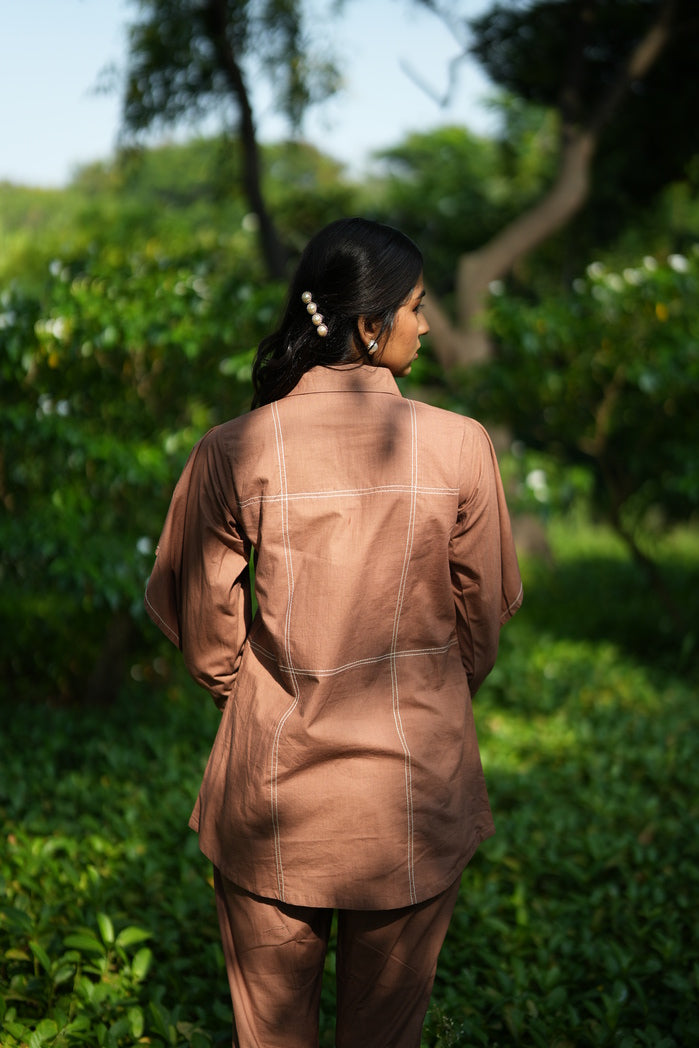 Fiji - Brown Cotton Poplin Scoop Set