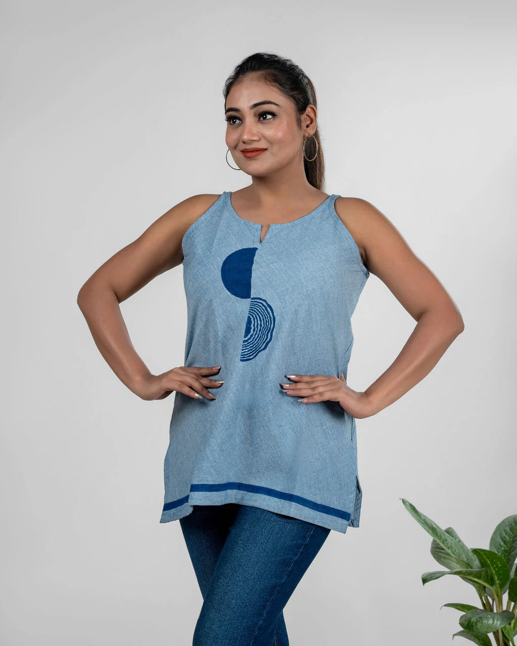 Indigo Handspun & Handwoven Priya Top